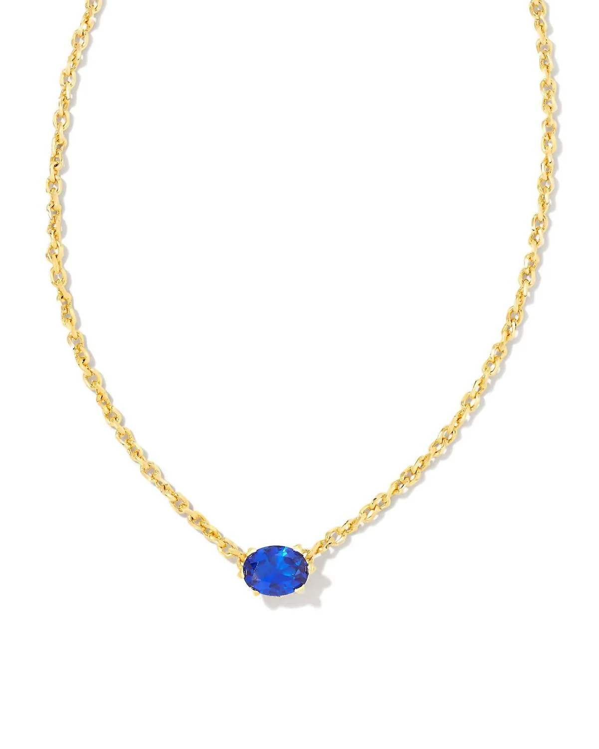 Women's Cailin Pendant Necklace In Gold Blue Crystal - Image 2
