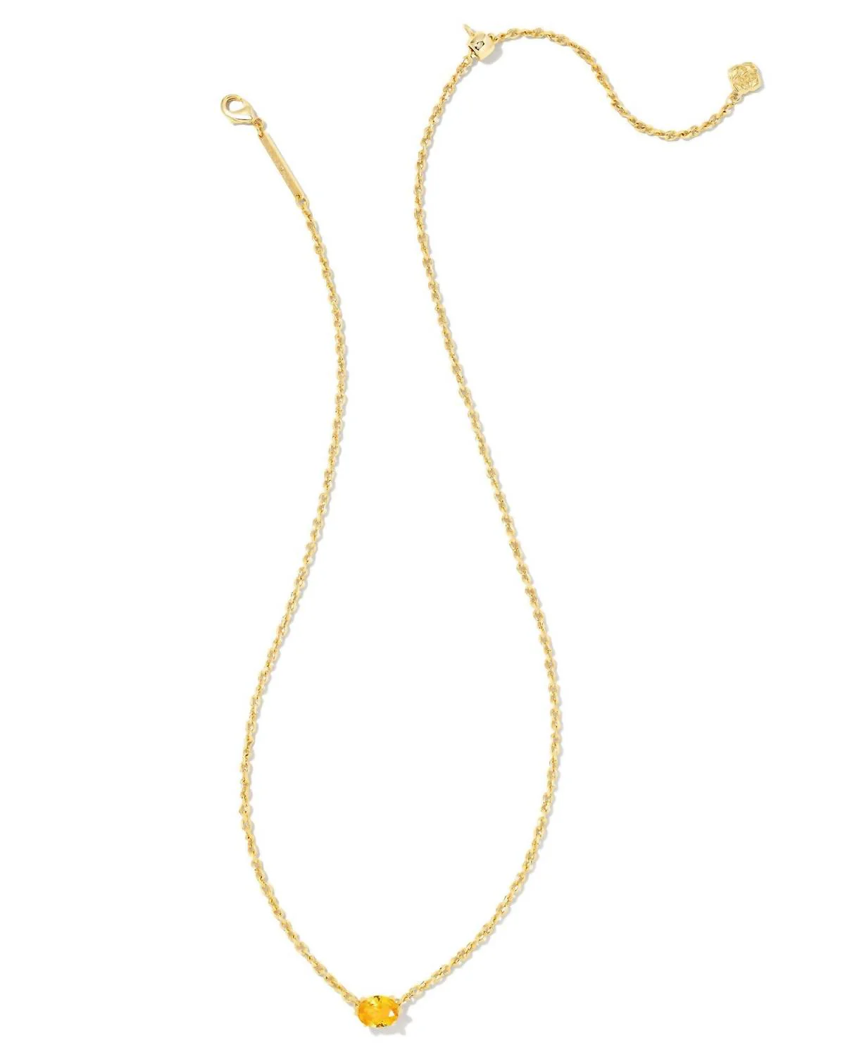 Women's Cailin Pendant Necklace In Gold Golden Yellow Crystal