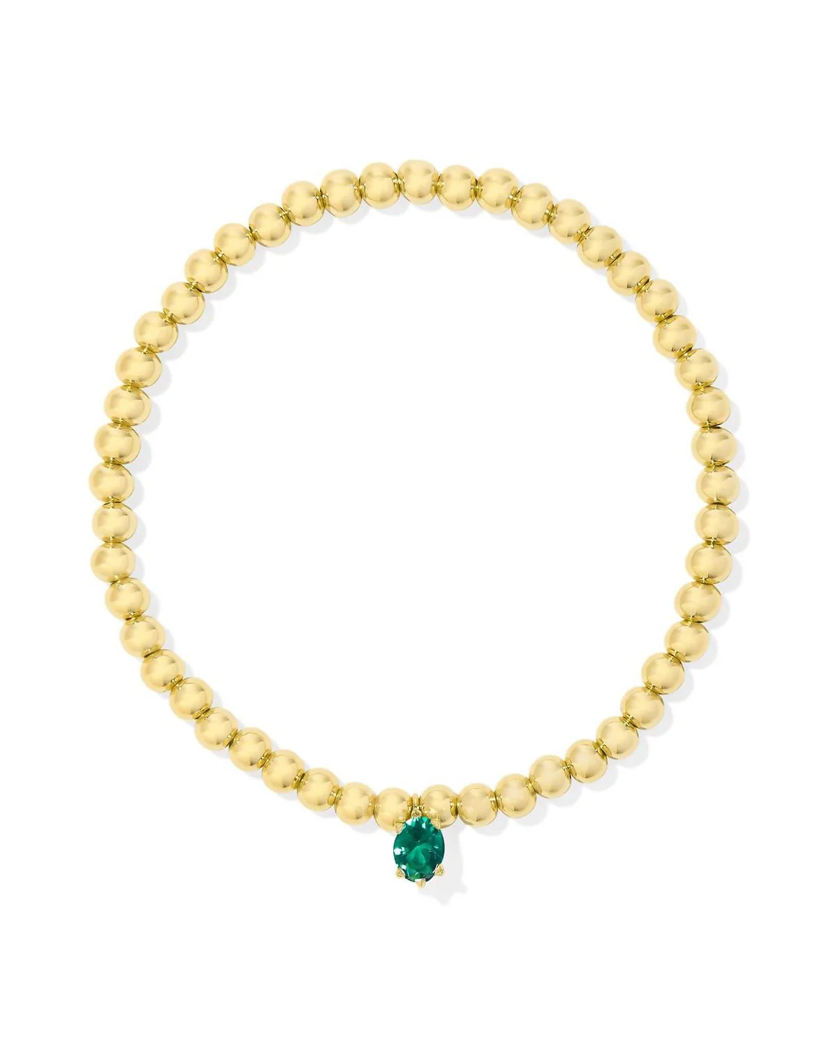 Women's Cailin Stretch Bracelet In Gold Green Crystal