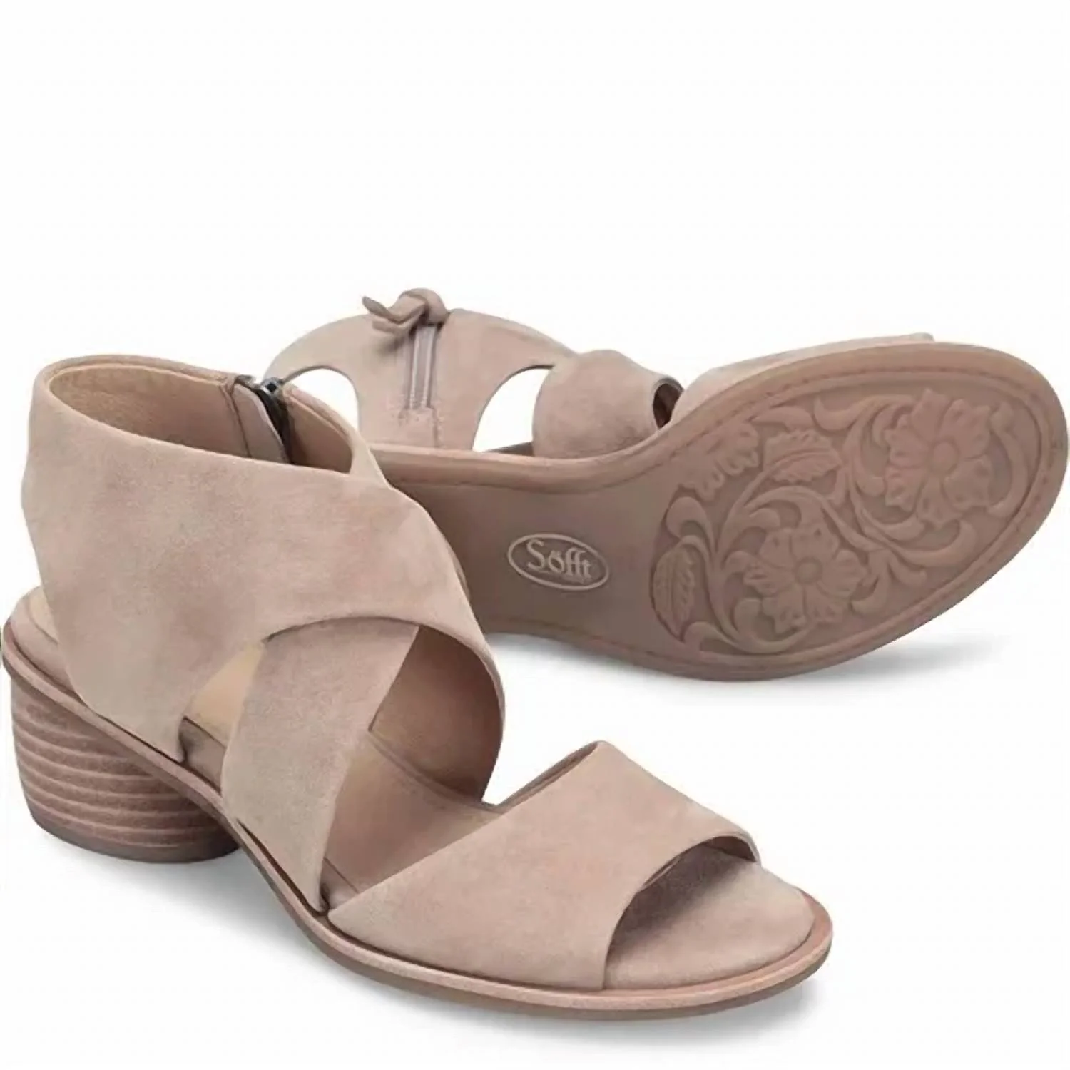 Women's Camille Sandal In Stone Suede - Image 2
