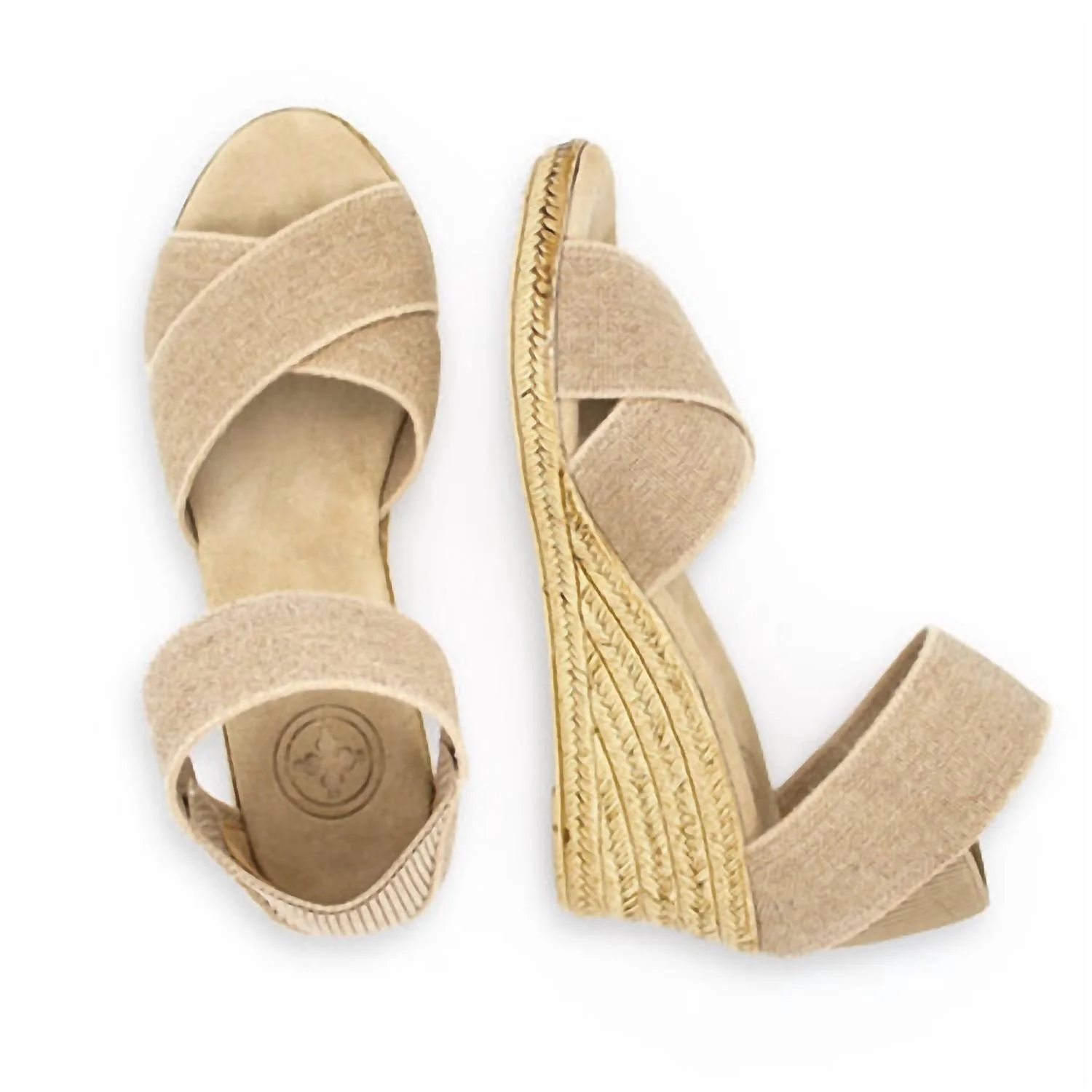 Women's Cannon Mid Wedge Sandal In Linen - Image 3