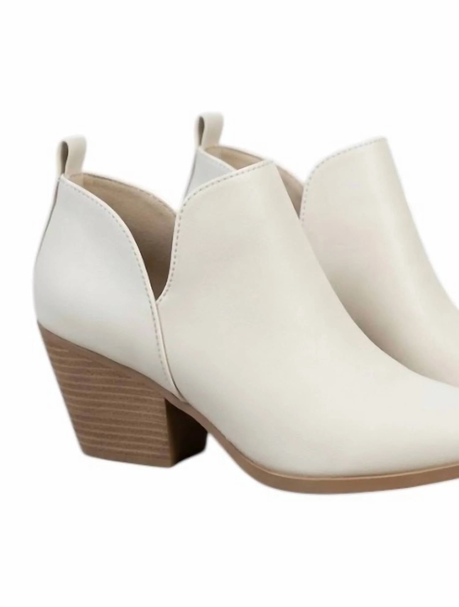 Women's Casual Booties In Off White - Image 2