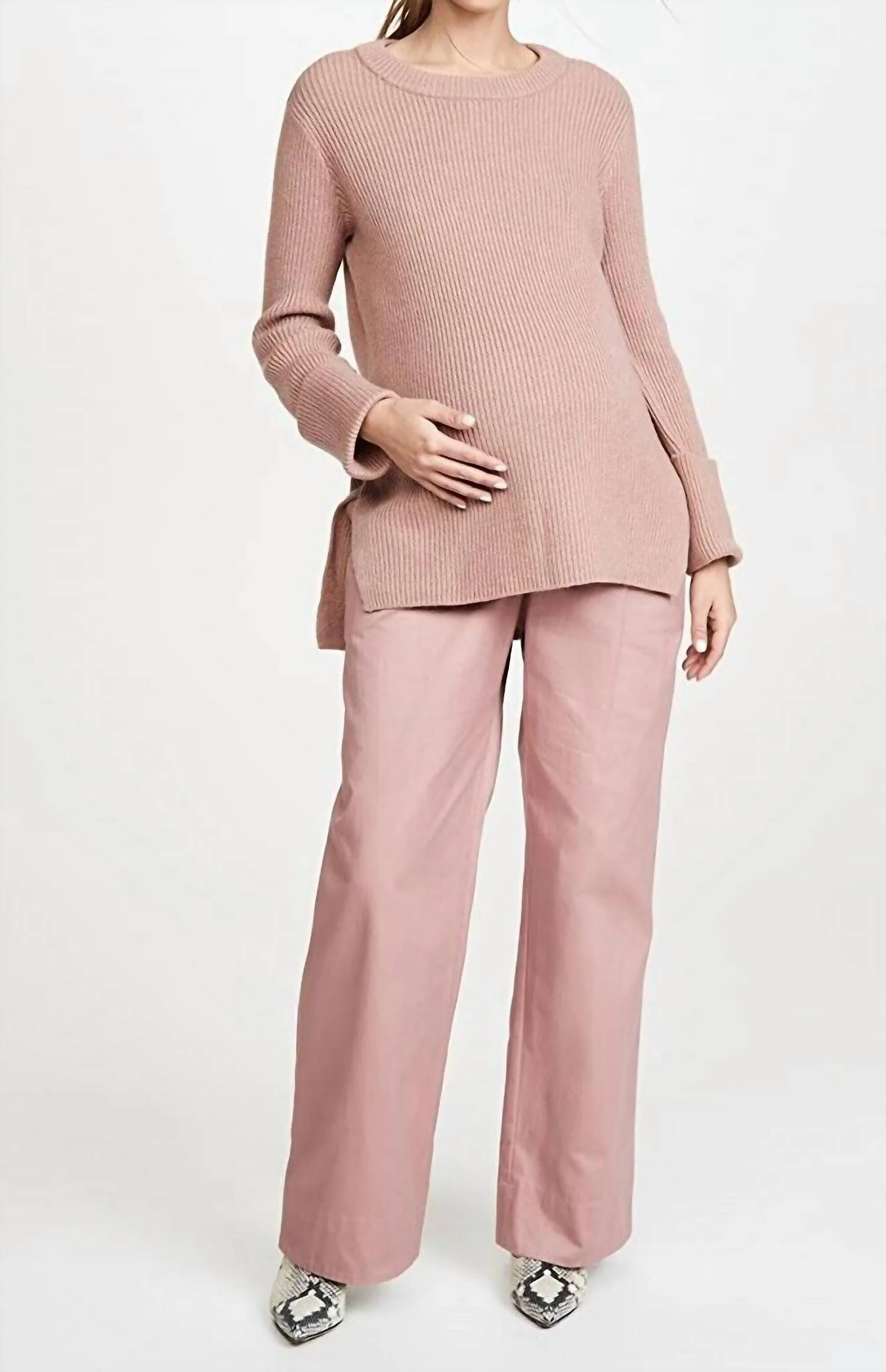 Women's Cecile Knit Sweater In Rosewood Pink - Image 4