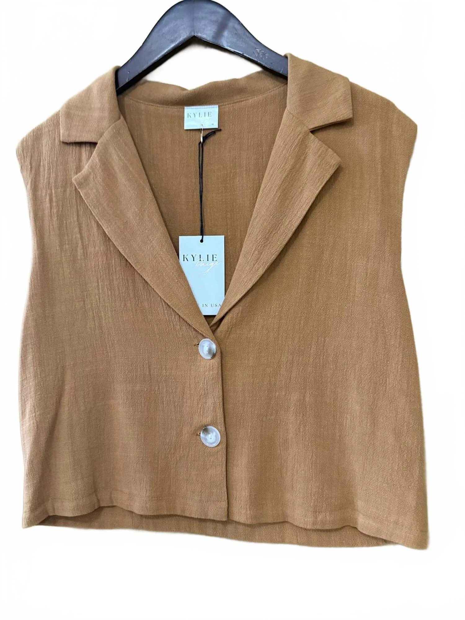 Women's Chai Button Down Vest In Maple