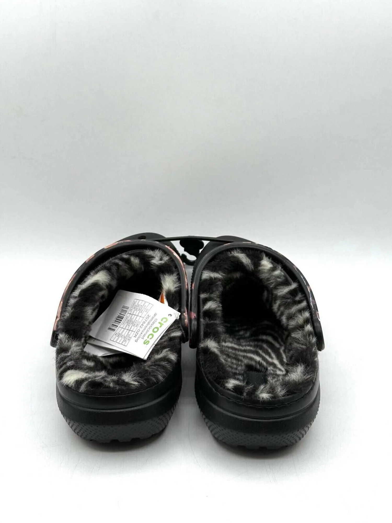 Women's Classic Lined Animal Print Clog In Black - Image 3