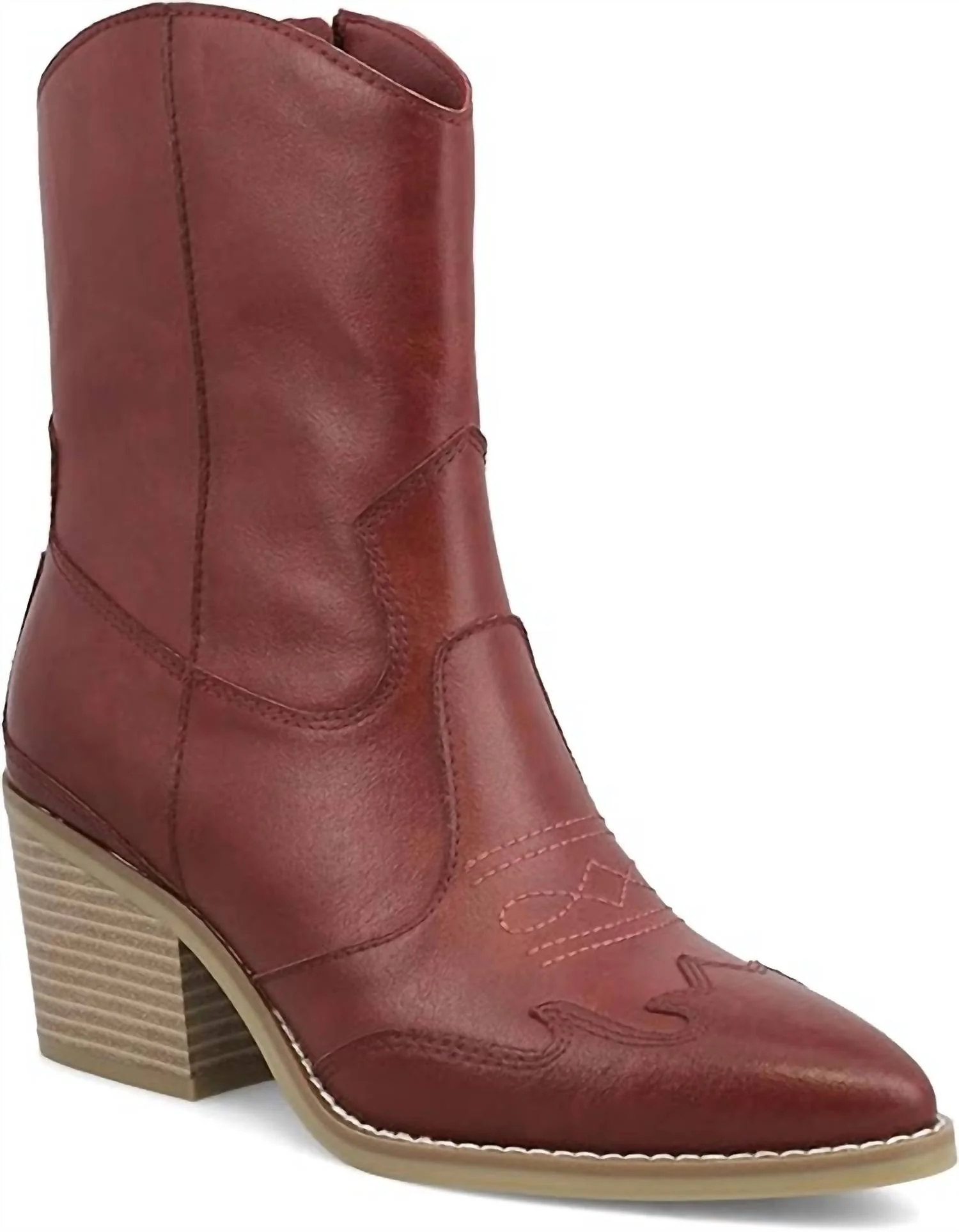 Women's Clorinda Pointed Toe Western Style Boots In Red