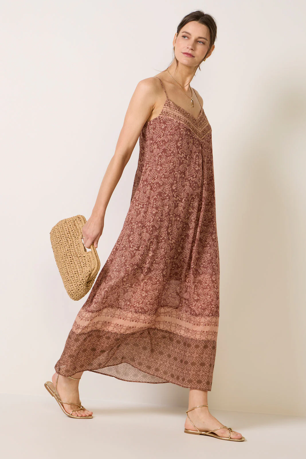 Women's Coastal V Neck Dress