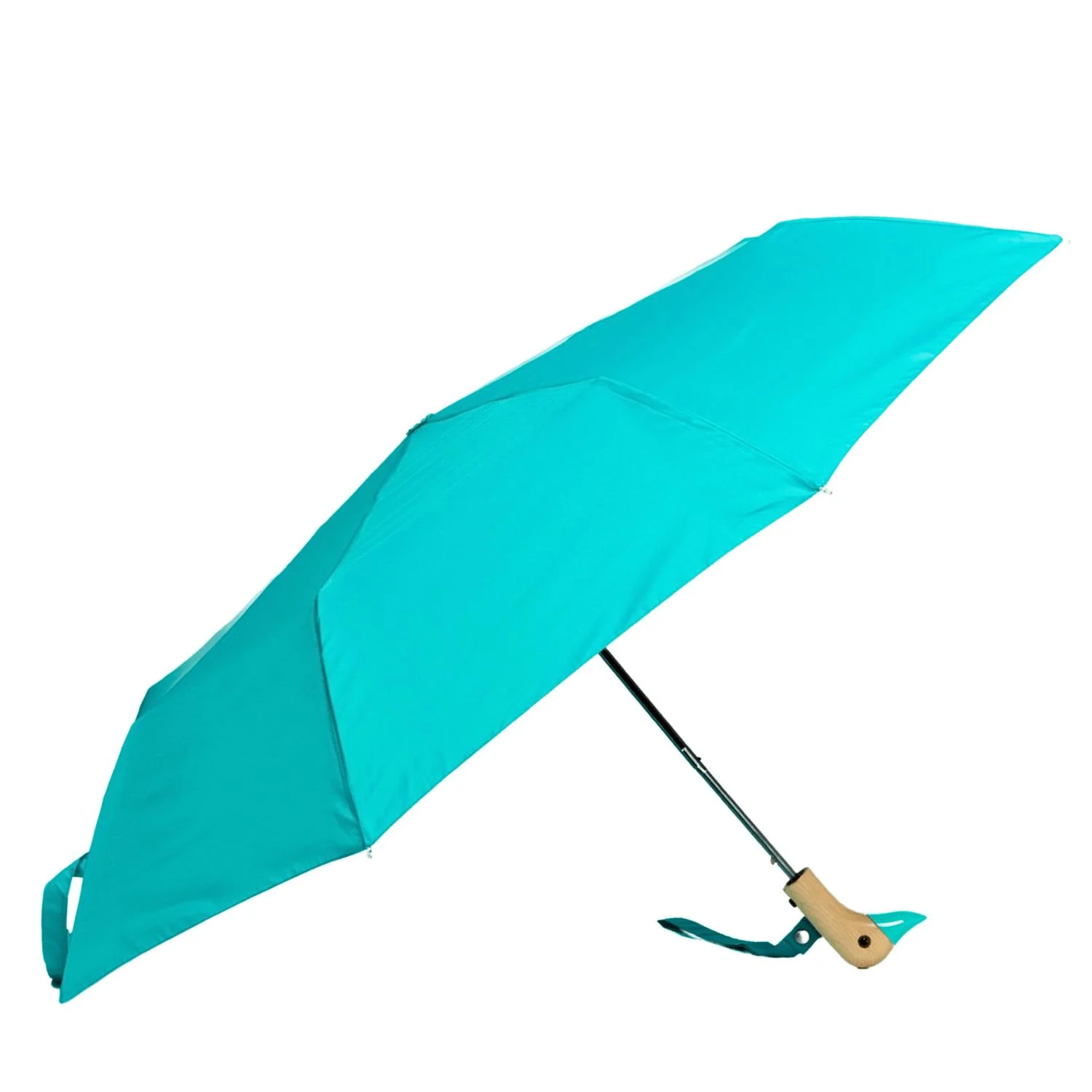Women's Compact Eco-Friendly Wind Resistant Umbrella In Mint - Image 2