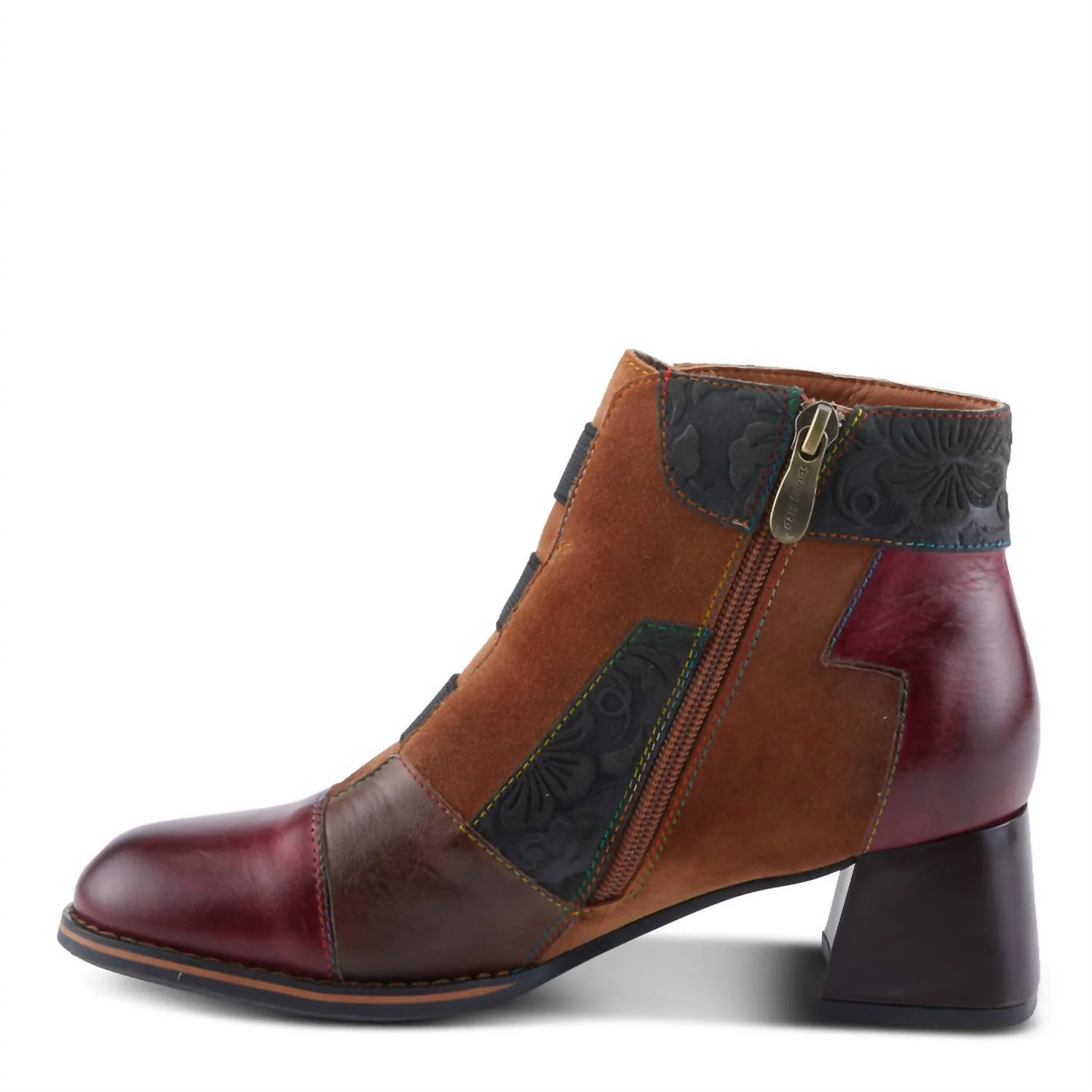 Women's Copine Boots In Bordeaux Multi - Image 2