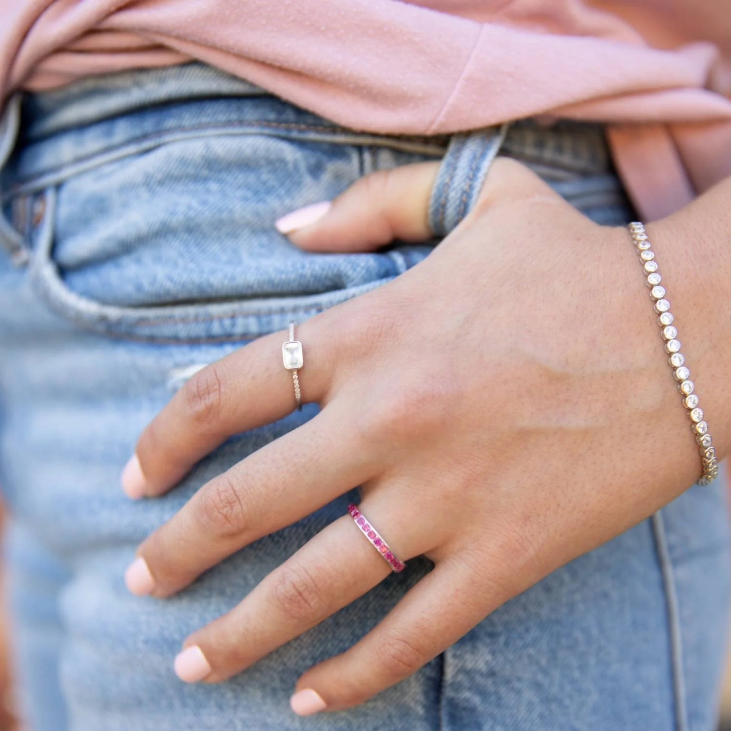 Women's Cora Stackable Ring In Silver - Image 3