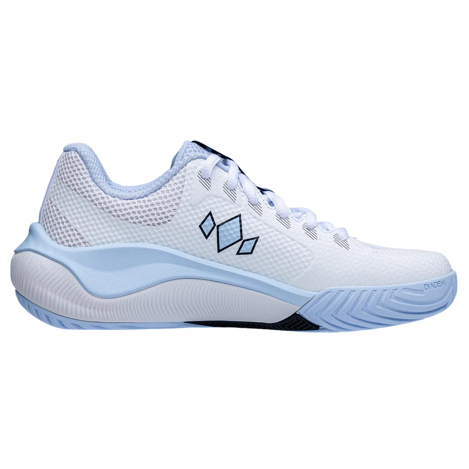 Women's Court Flo Pickleball Shoes In White/sky - Image 2