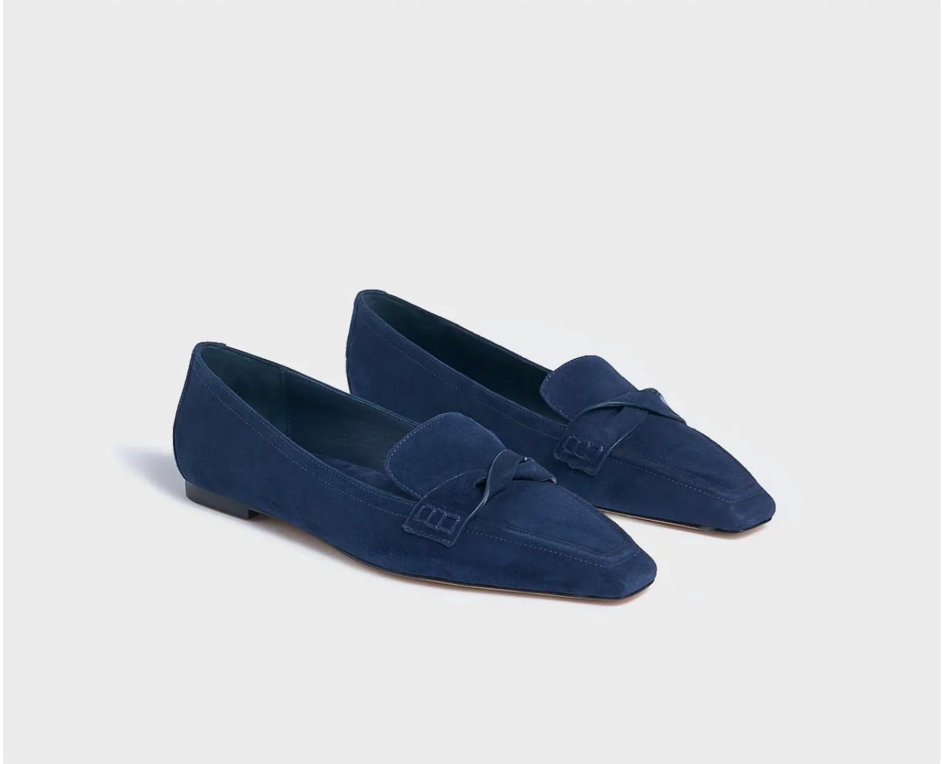 Women's Courtney Loafer In Navy Blue Suede - Image 2