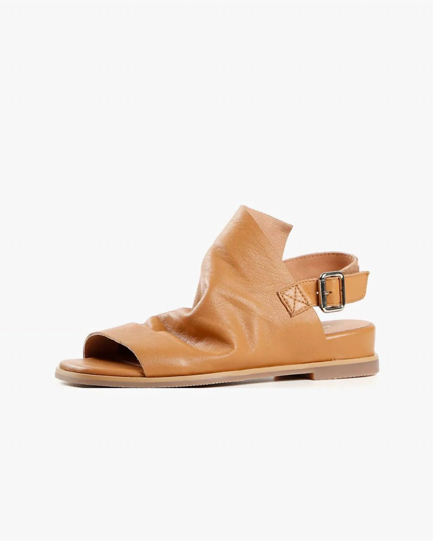 Women's Cover Up Softly 2 Ankle Strap Flats Sandal With A Buckle In Tan - Image 2