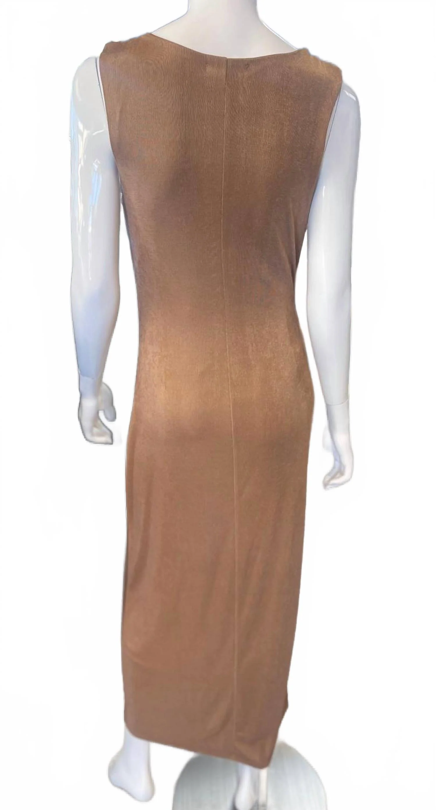 Women's Cowl Neck Midi Dress In Brown - Image 2