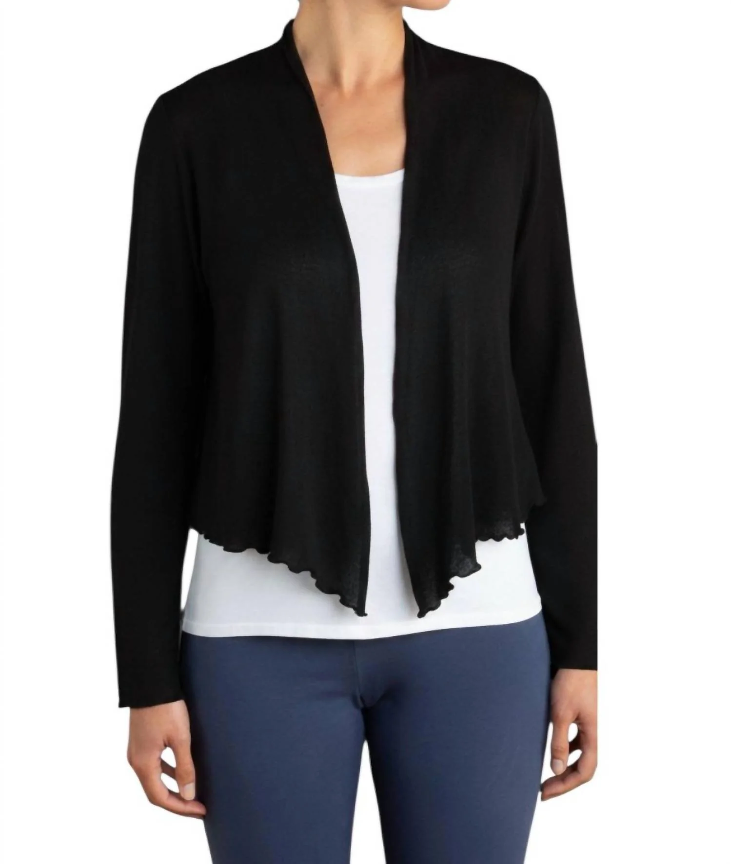 Women's Cropped Cardigan In Black