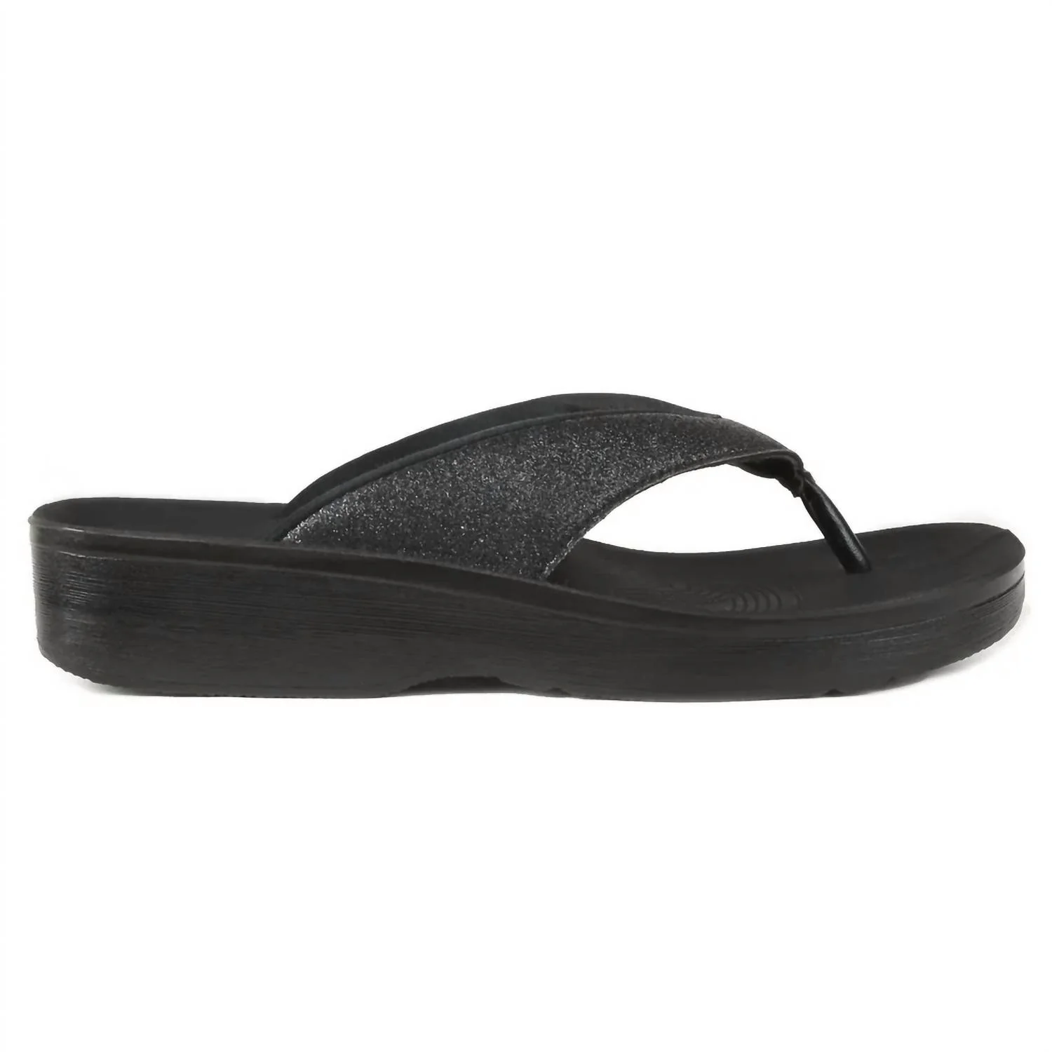 Women's Crystal Mist Flip Flops In Black