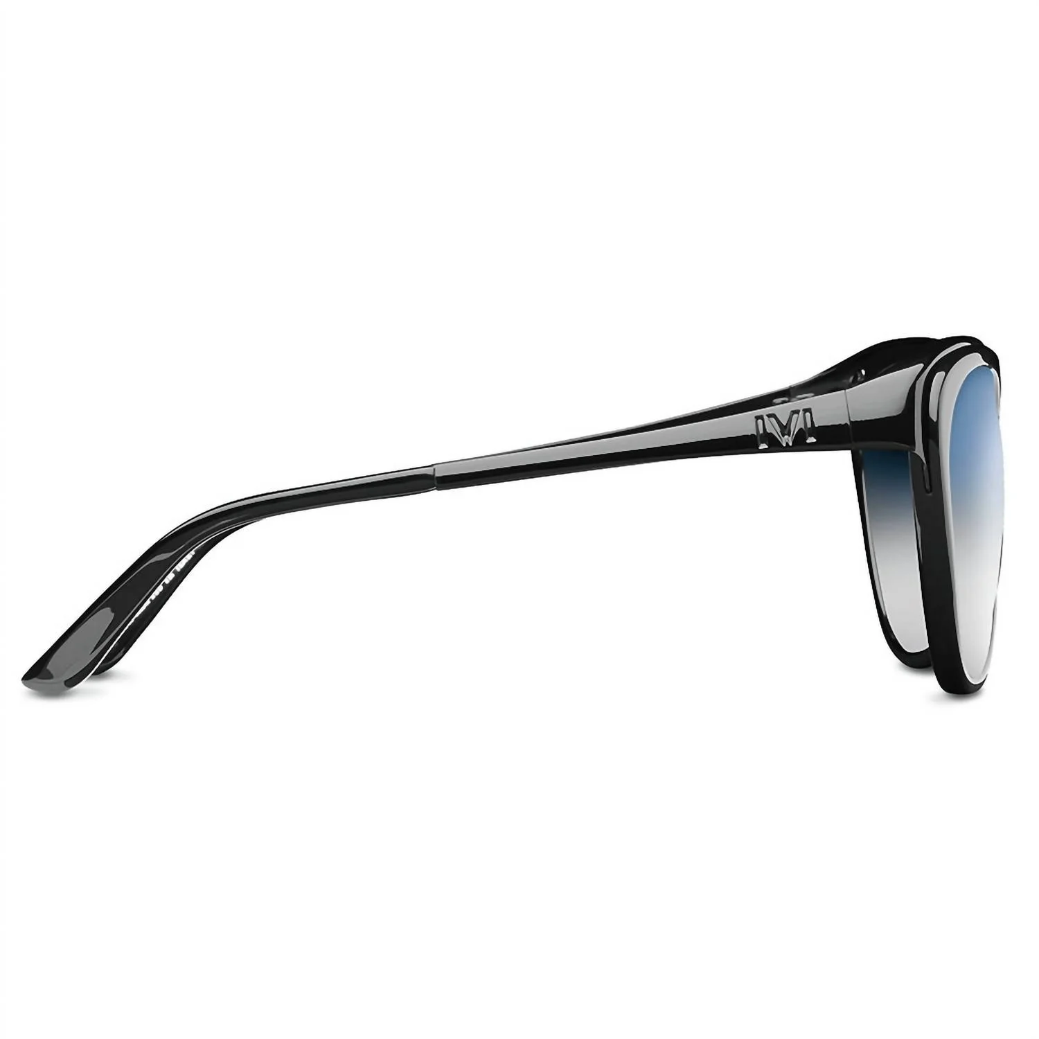Women's Daggerwing Sunglasses In Polished Black-Gloss Black /light Blue - Image 3