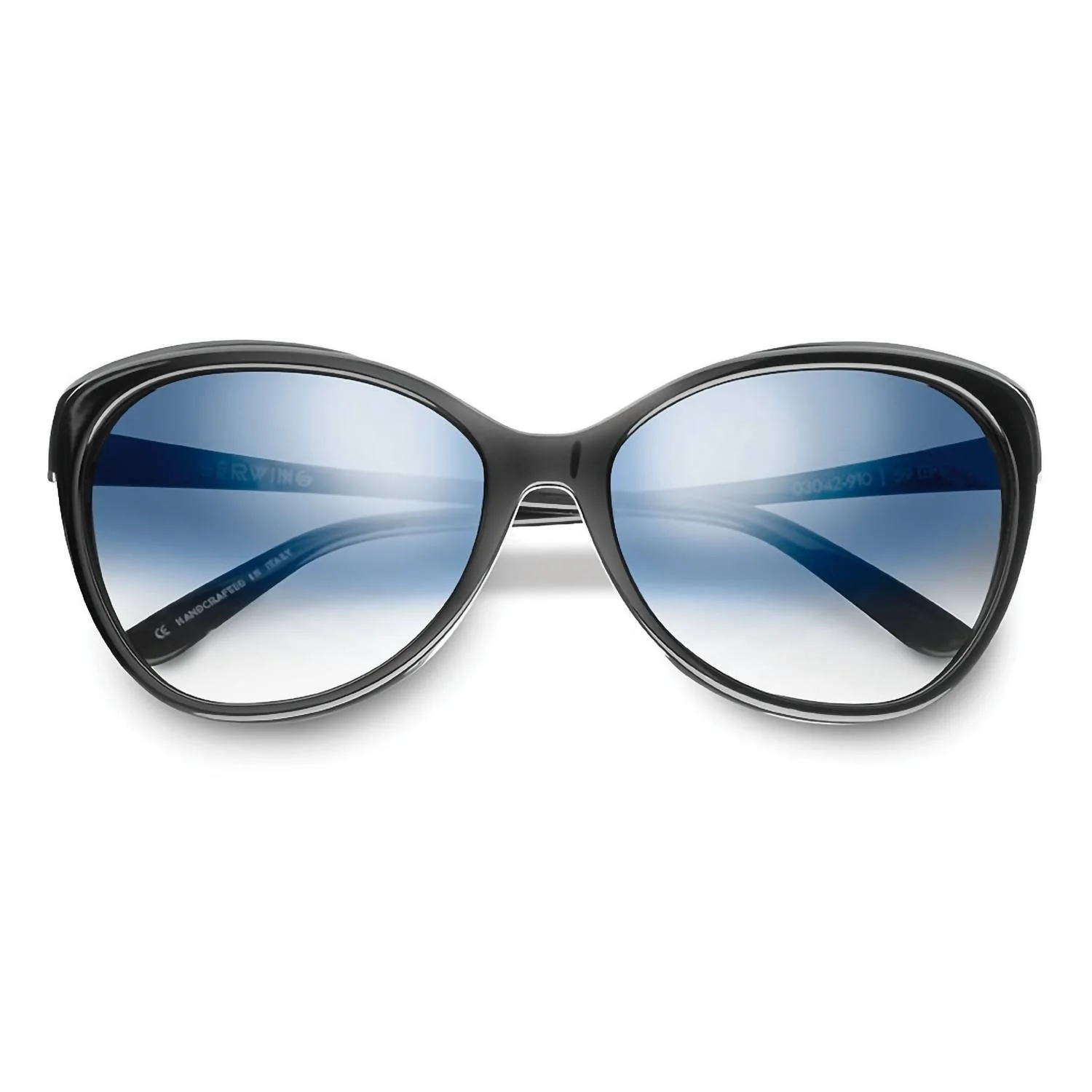 Women's Daggerwing Sunglasses In Polished Black-Gloss Black /light Blue - Image 4
