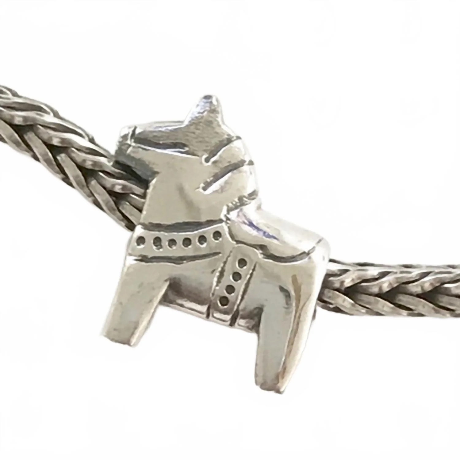 Women's Dala Horse Bead In Silver