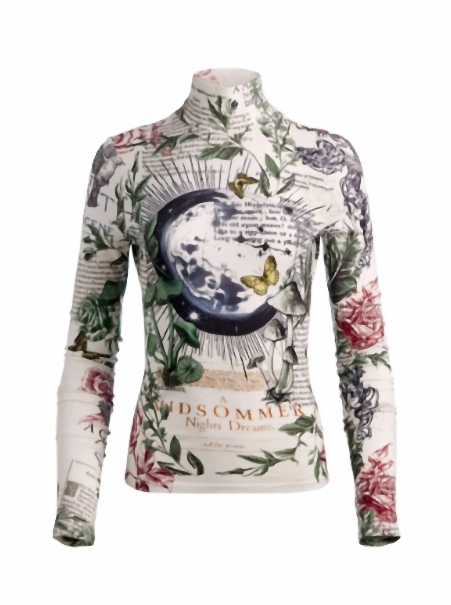 Women's Delaina Turtleneck Top In Dreamscape Moon Villa - Image 2