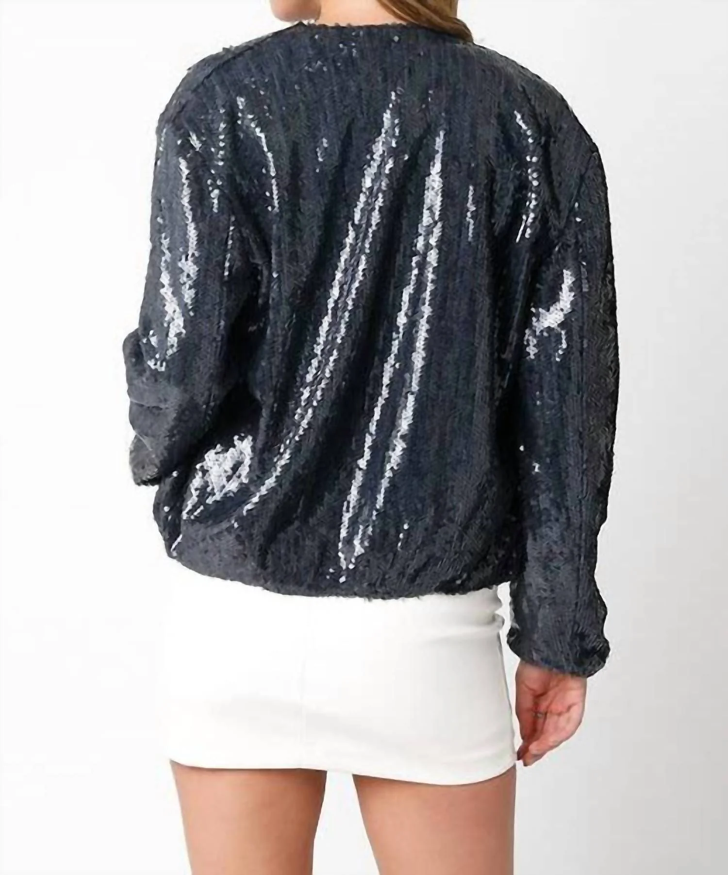 Women's Diana Sequin Jacket In Midnight Blue - Image 2
