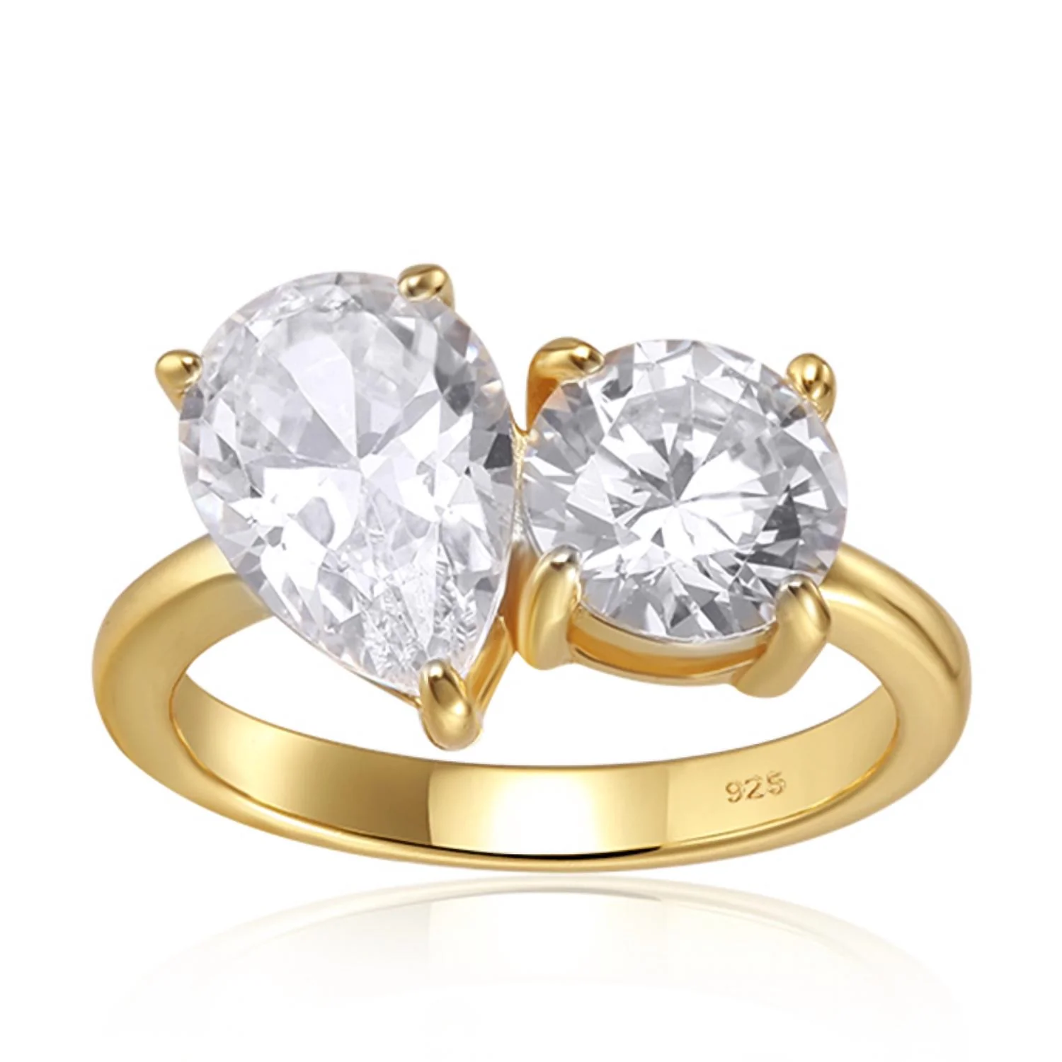 Women's Double Feature Stones Aurora Ring In Gold