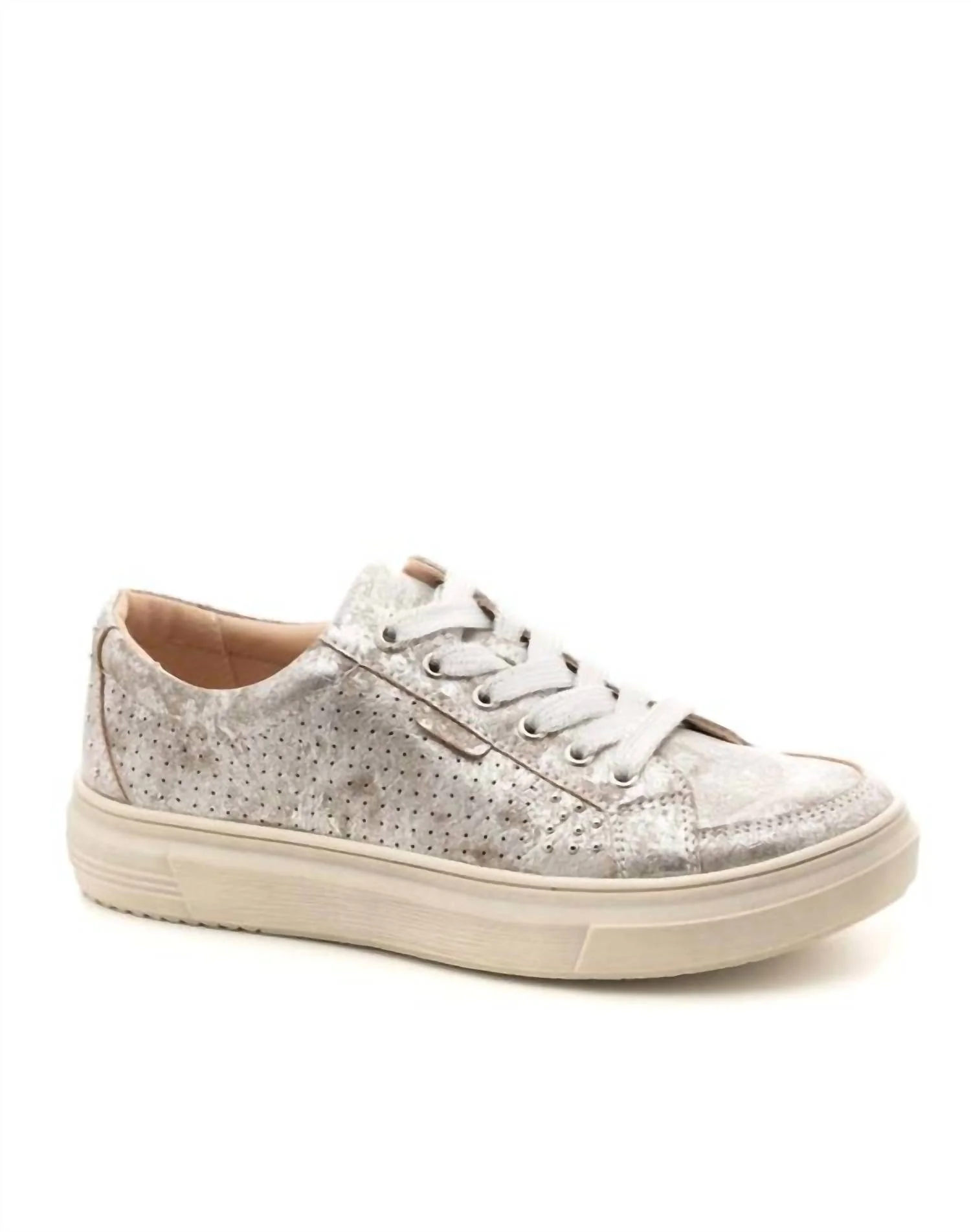 Women's Down-Time Oxford Sneaker In Silver Metallic - Image 2