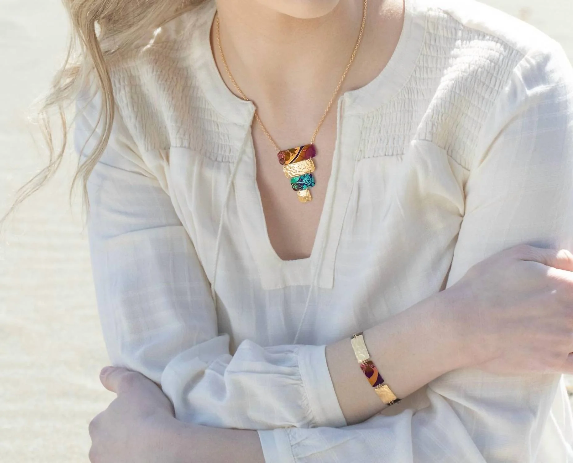 Women's Drop Earrings In Mulberry - Image 2