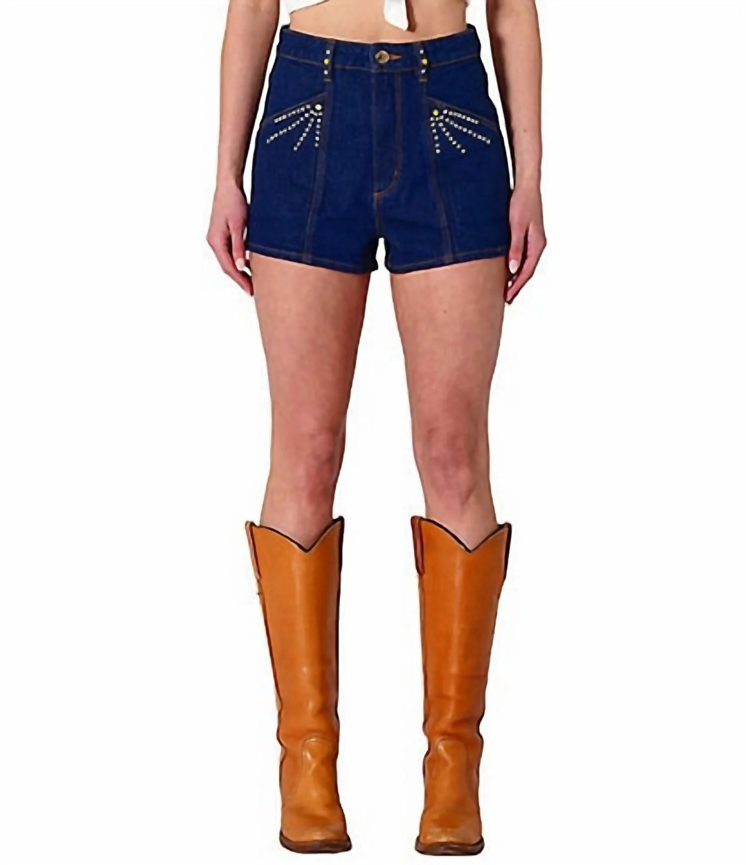 Women's Dusters Short In Dark Blue - Image 2