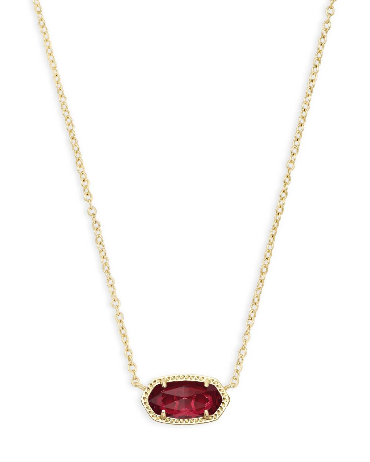 Women's Elisa Short Pendant Necklace In Gold Clear Berry - Image 2