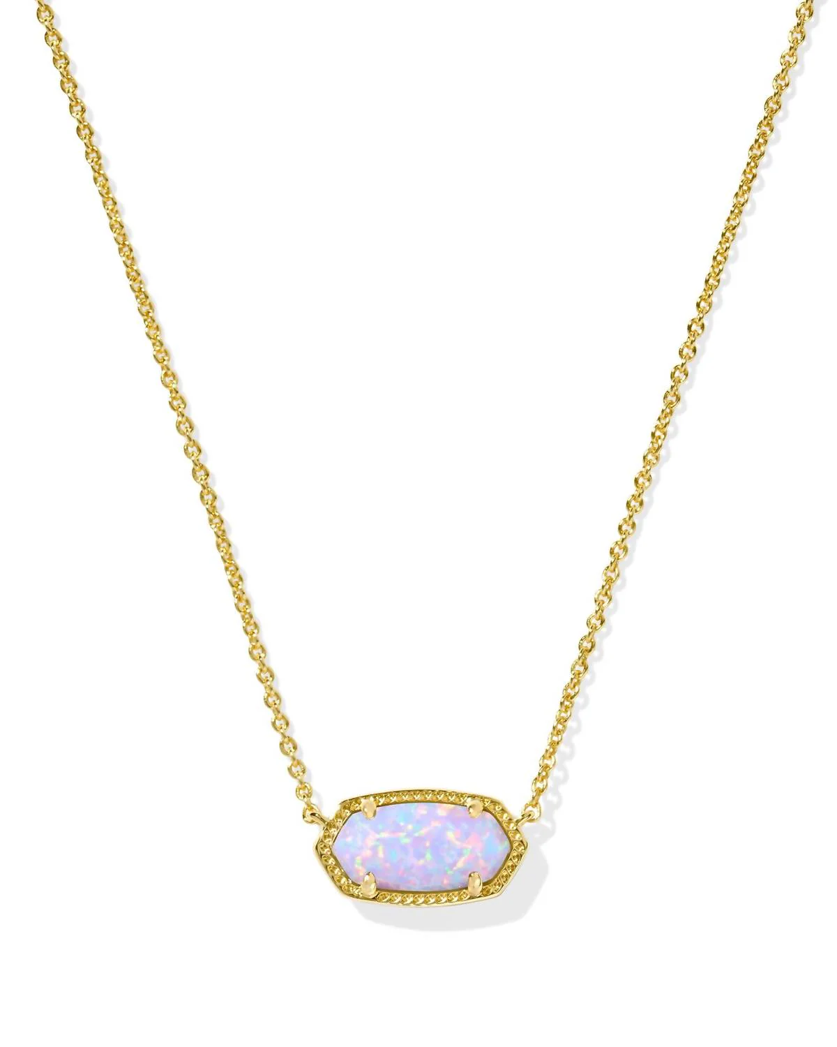 Women's Elisa Short Pendant Necklace In Rhodium Purple Amethyst