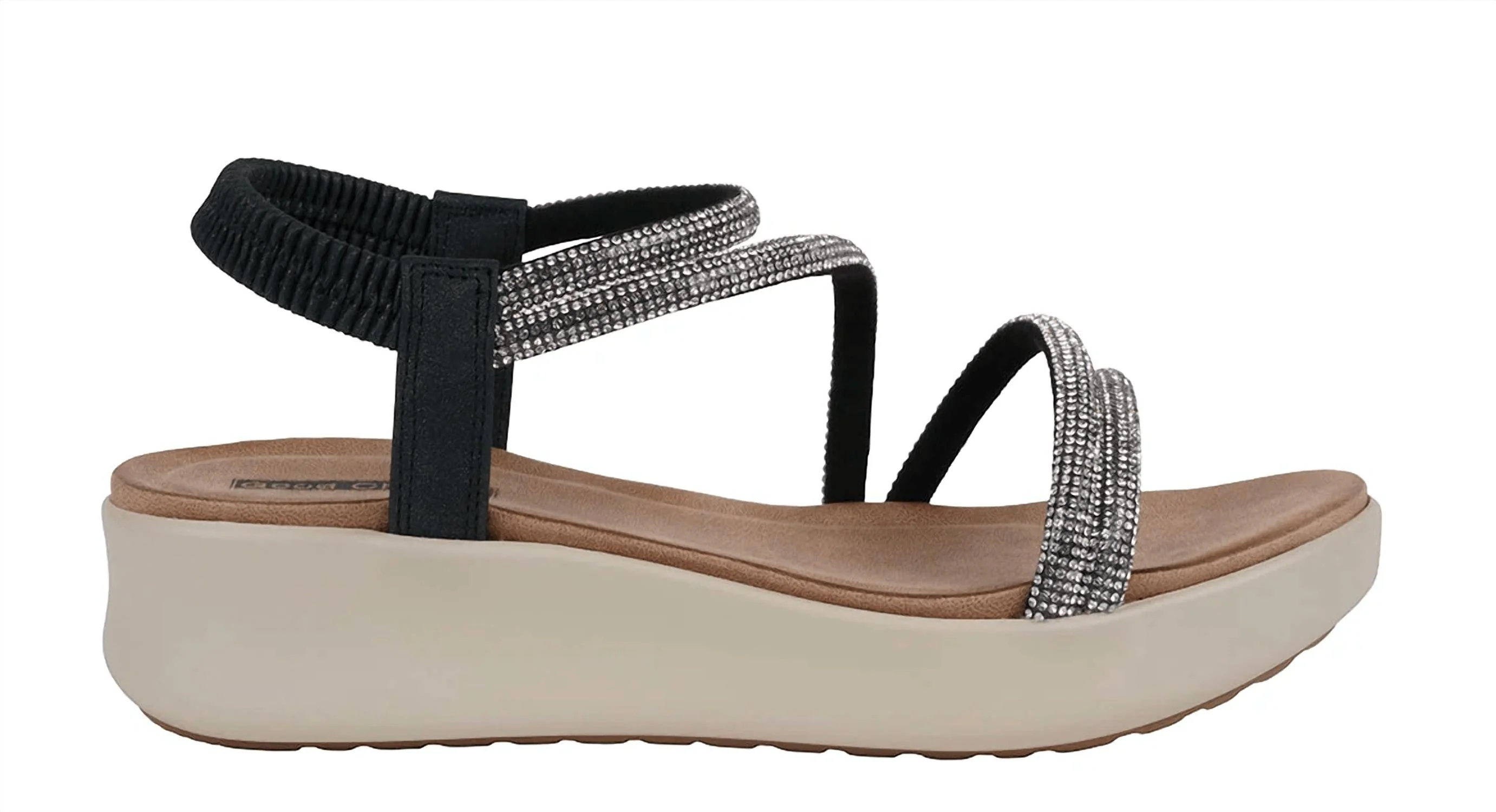 Women's Embellished Wedge Sandal In Emory Black