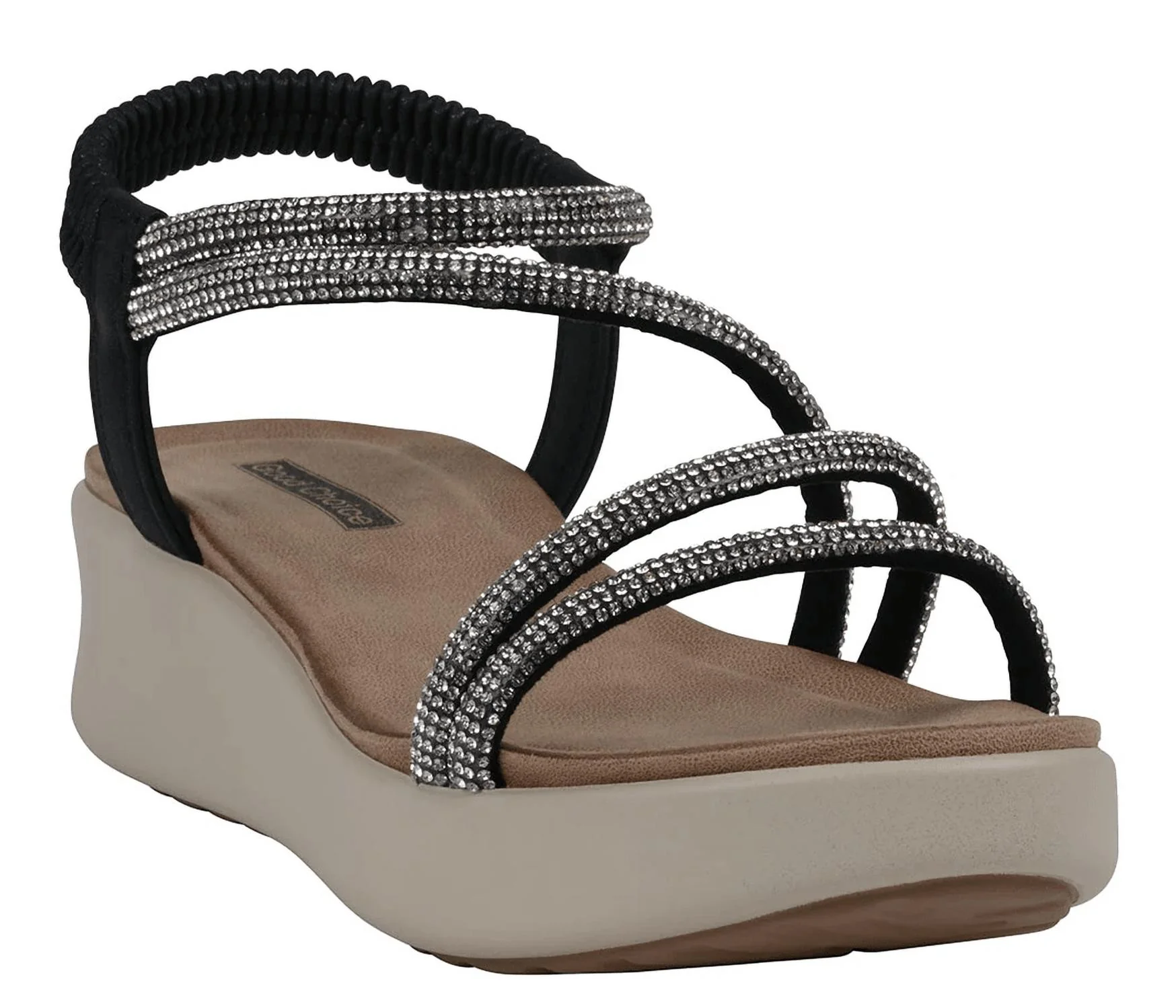 Women's Embellished Wedge Sandal In Emory Black - Image 2