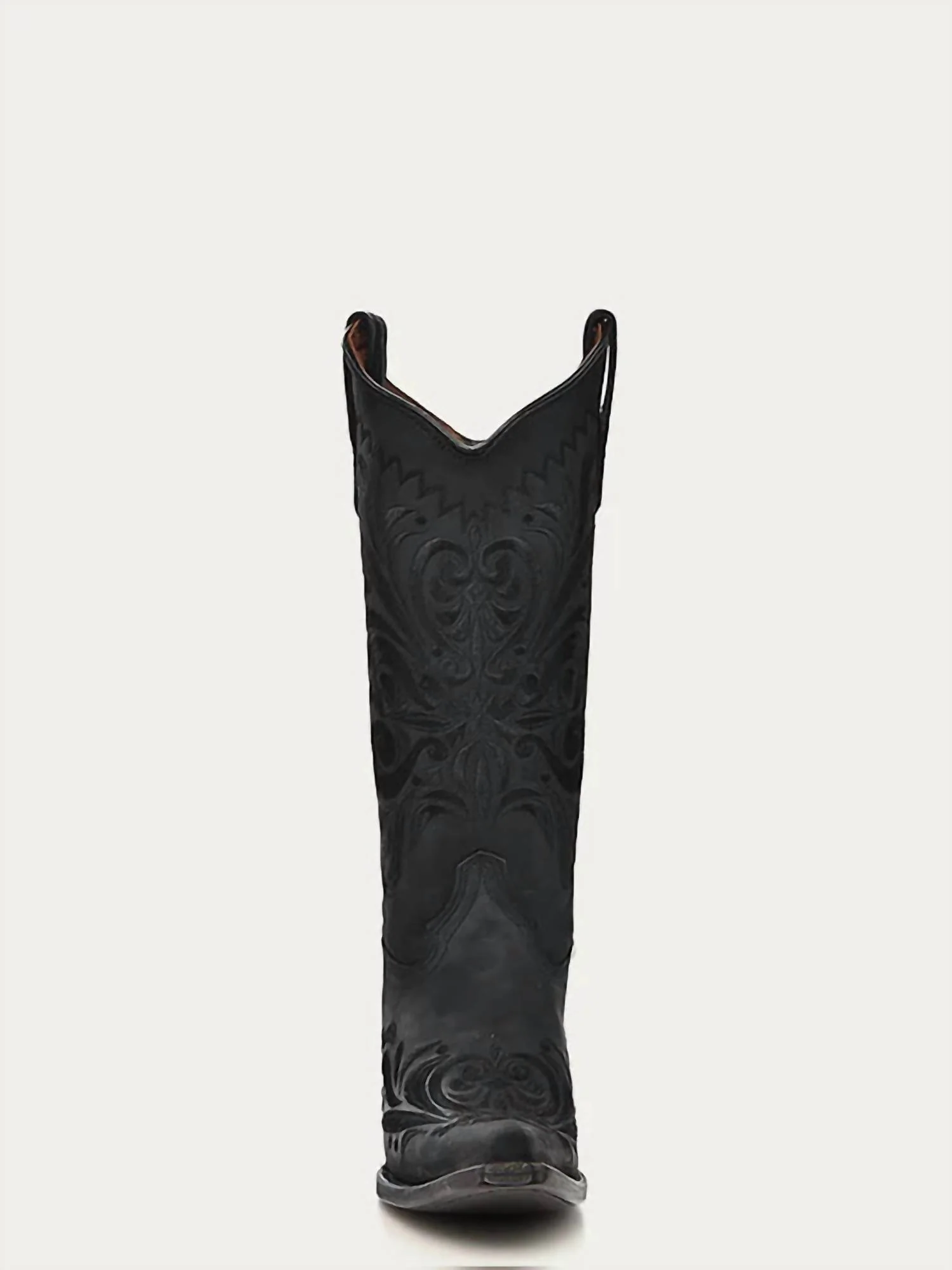 Women's Embroidery Snip Toe Cowboy Boots In Black - Image 2