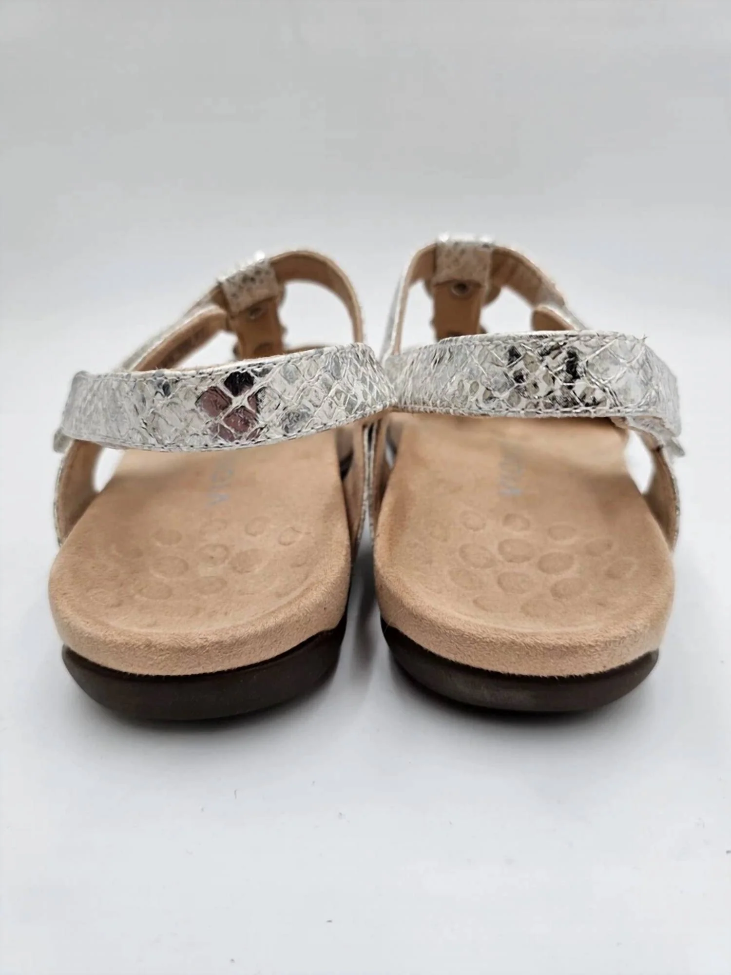 Women's Farra Snake Sandals In White Metallic - Image 5