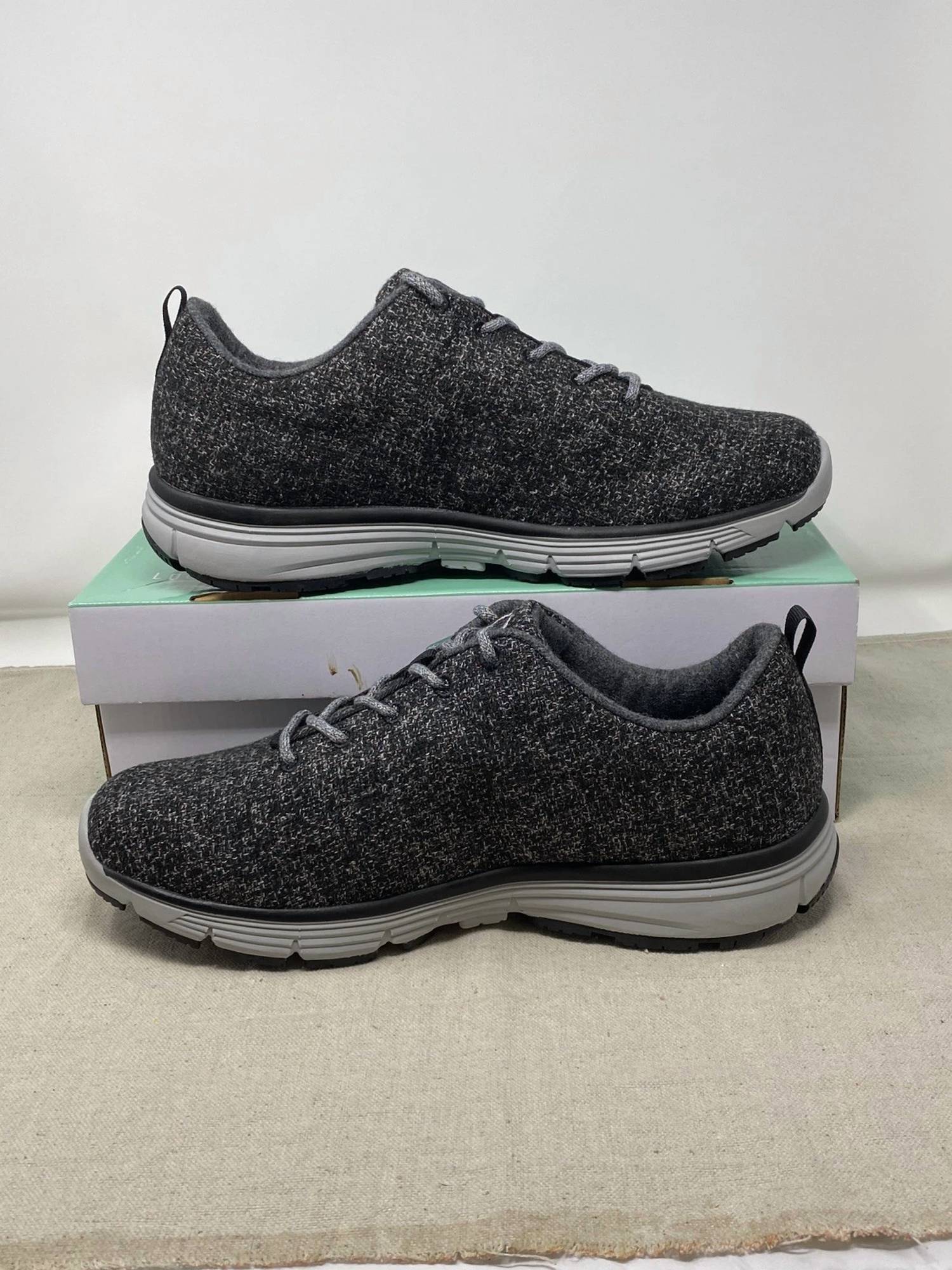 Women's Fitlite Fleece Comfort Walking Shoes In Charcoal - Image 2
