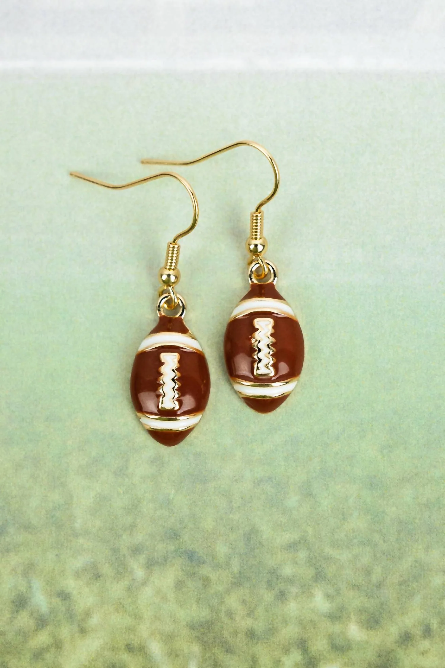 Women's Football Dangle Earrings In Gold