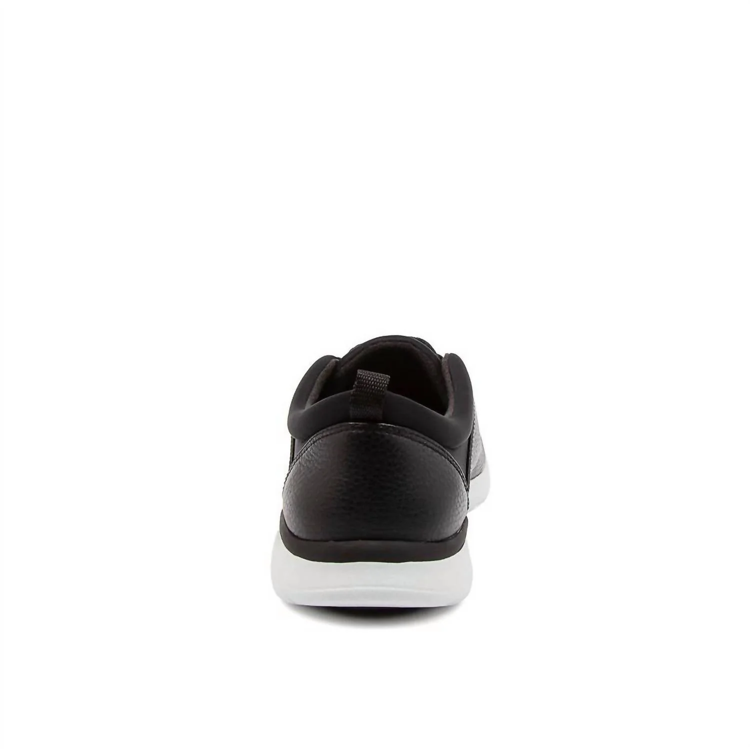Women's Fox Lace-Up Sneaker In Black White Sole Leather - Image 3