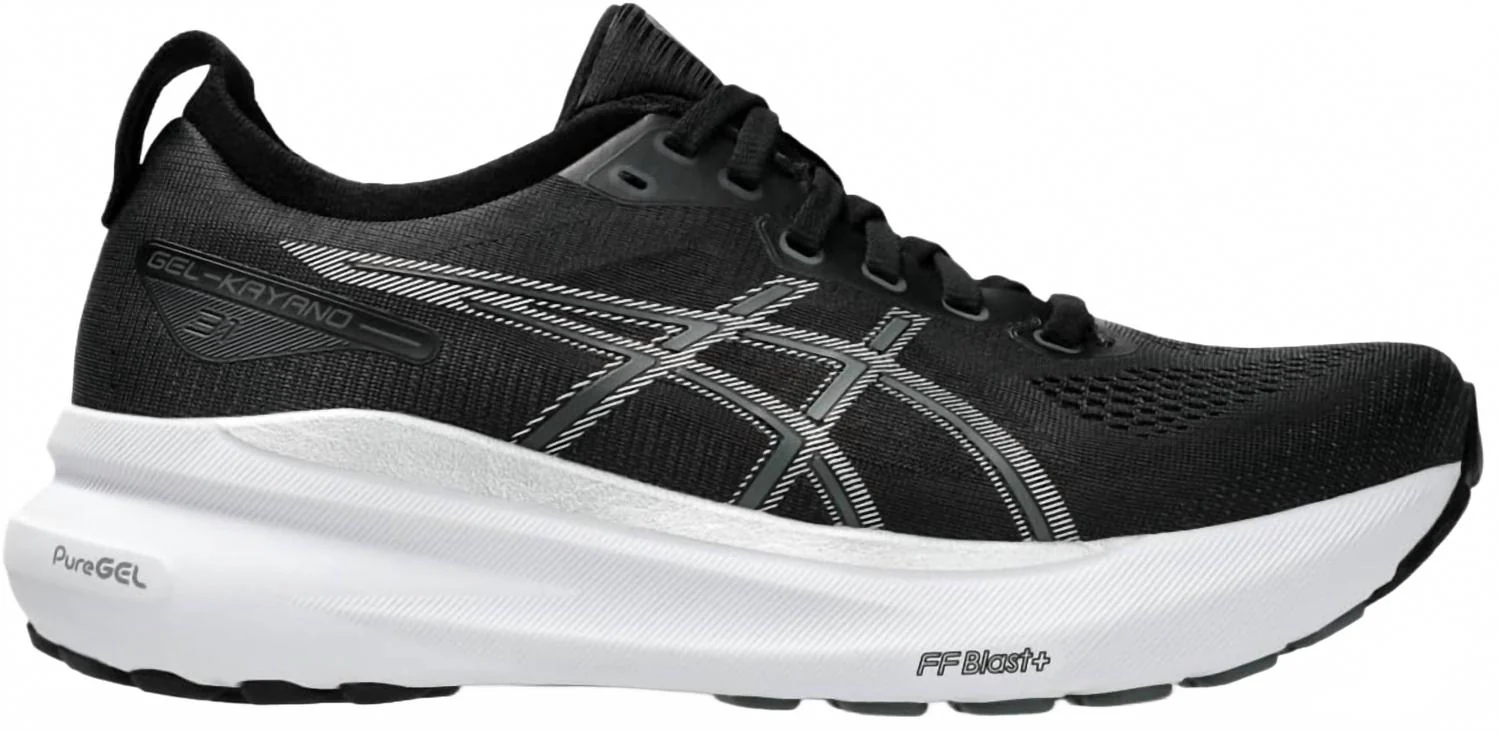 Women's Gel Kayano 31 Running Shoes In Black/pure Silver - Image 3