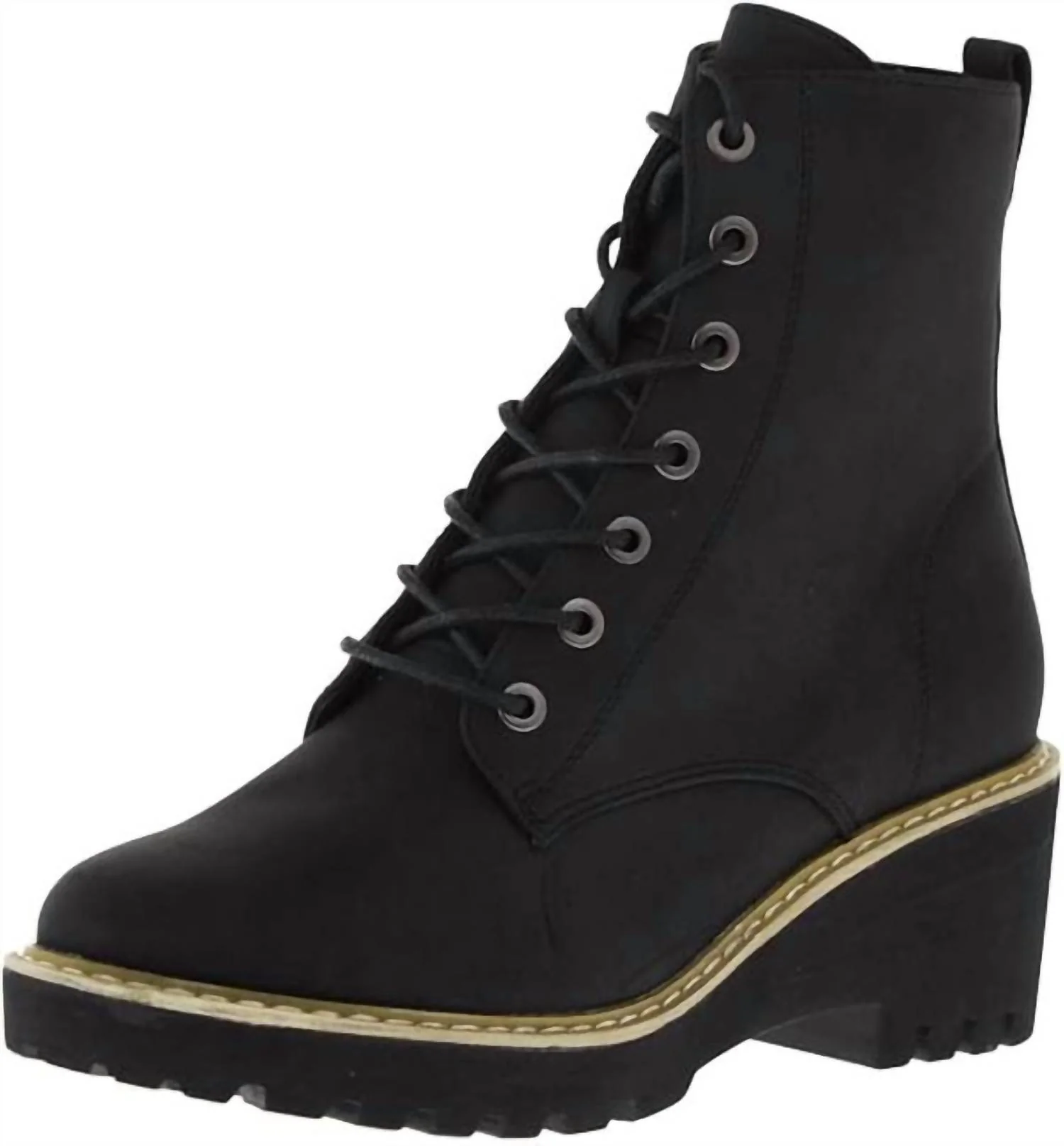 Women's Ghosted Lace Up Boots In Black