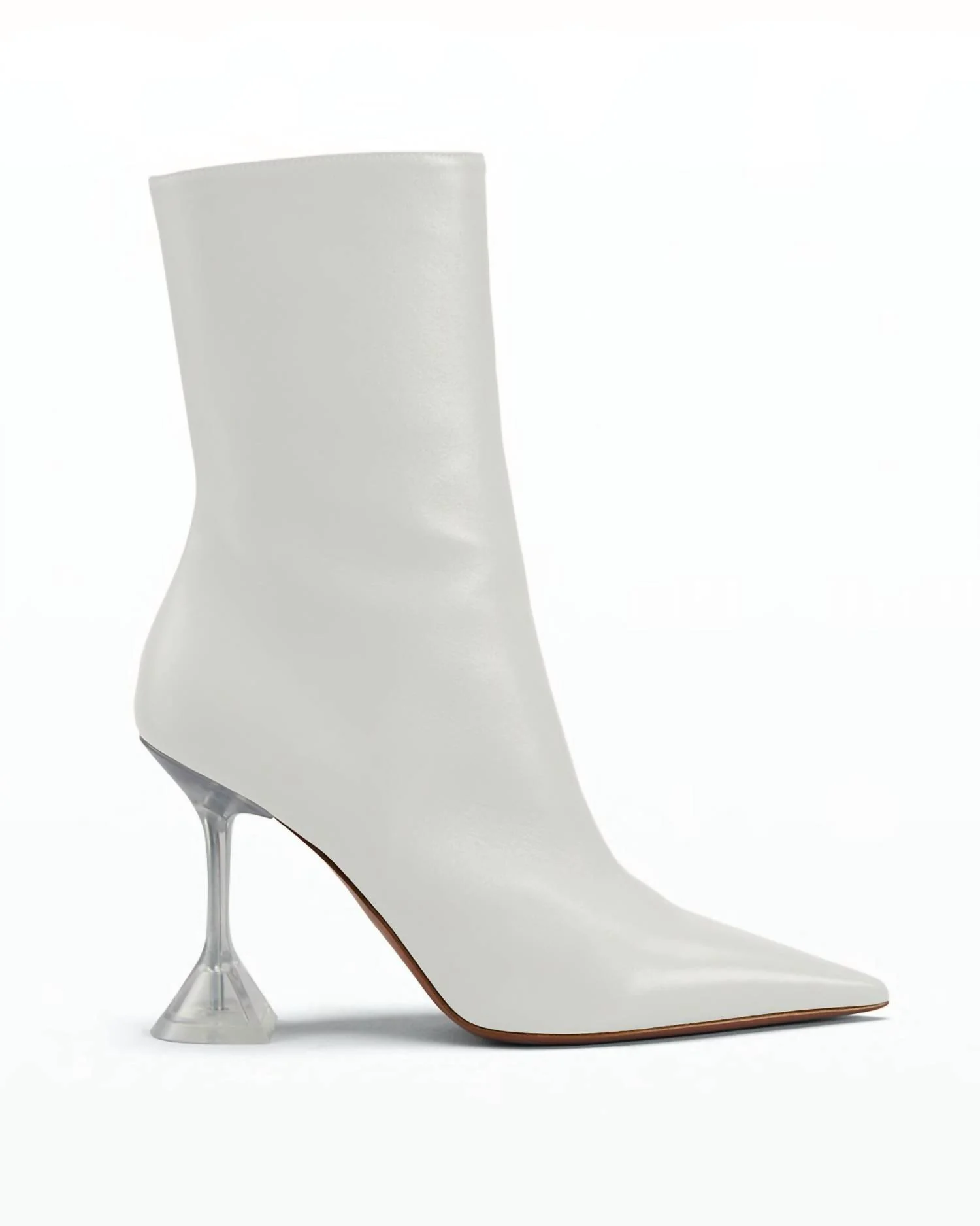 Women's Giorgia Croc Leather Mid-Calf Boots In White - Image 2