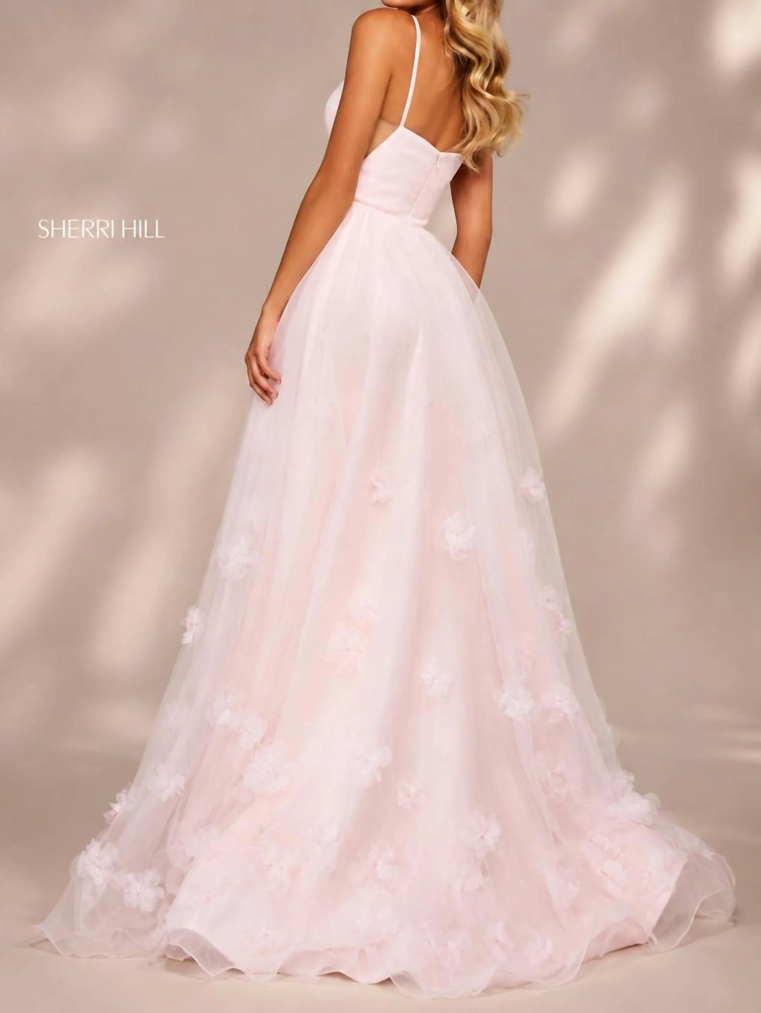 Women's Glitter Tulle Formal Gown In Pink - Image 2
