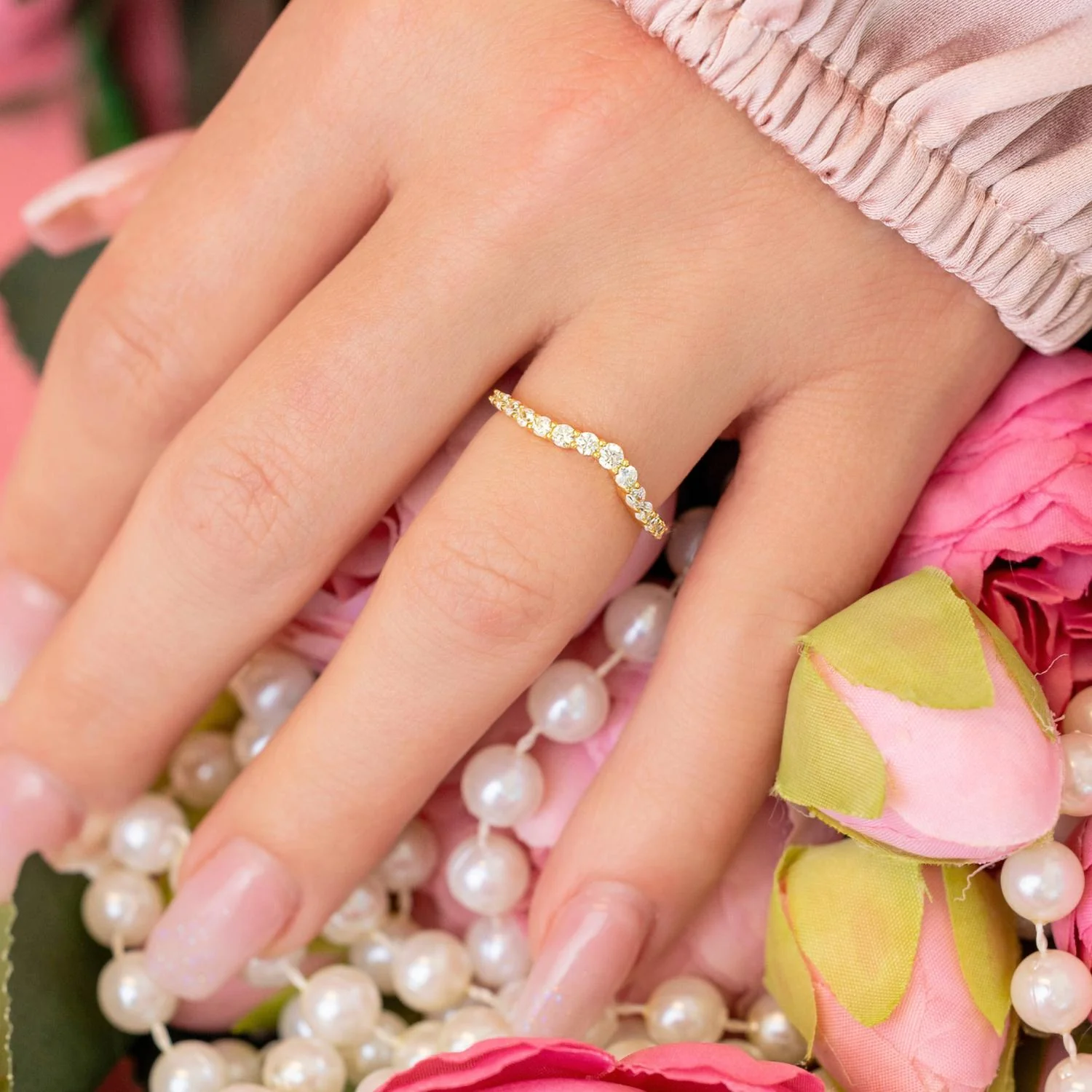 Women's Gloria Stackable Ring In Gold - Image 2