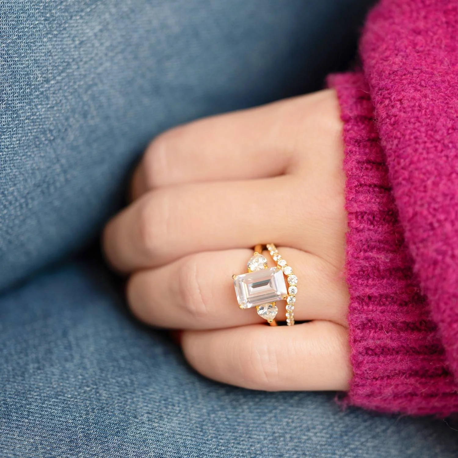 Women's Gloria Stackable Ring In Gold - Image 4