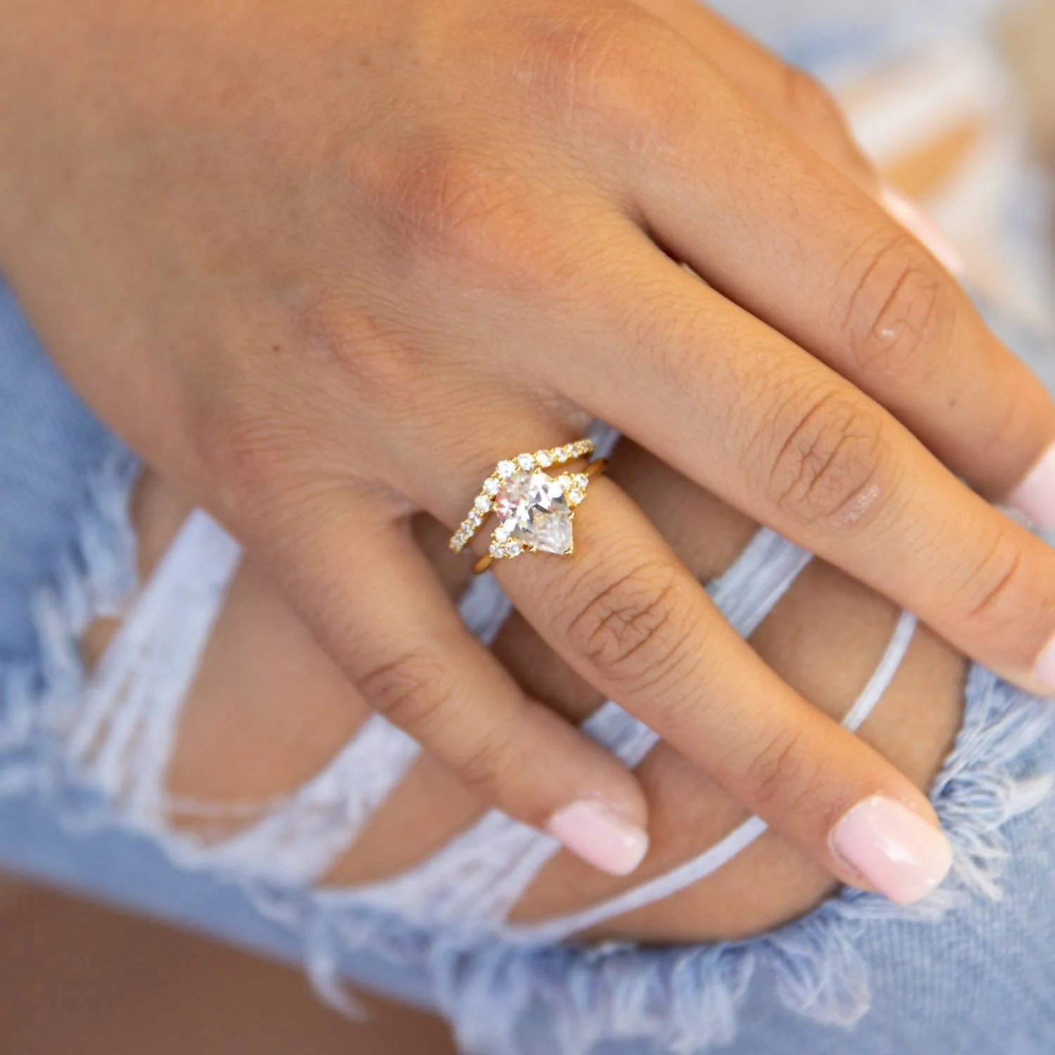 Women's Gloria Stackable Ring In Gold - Image 5