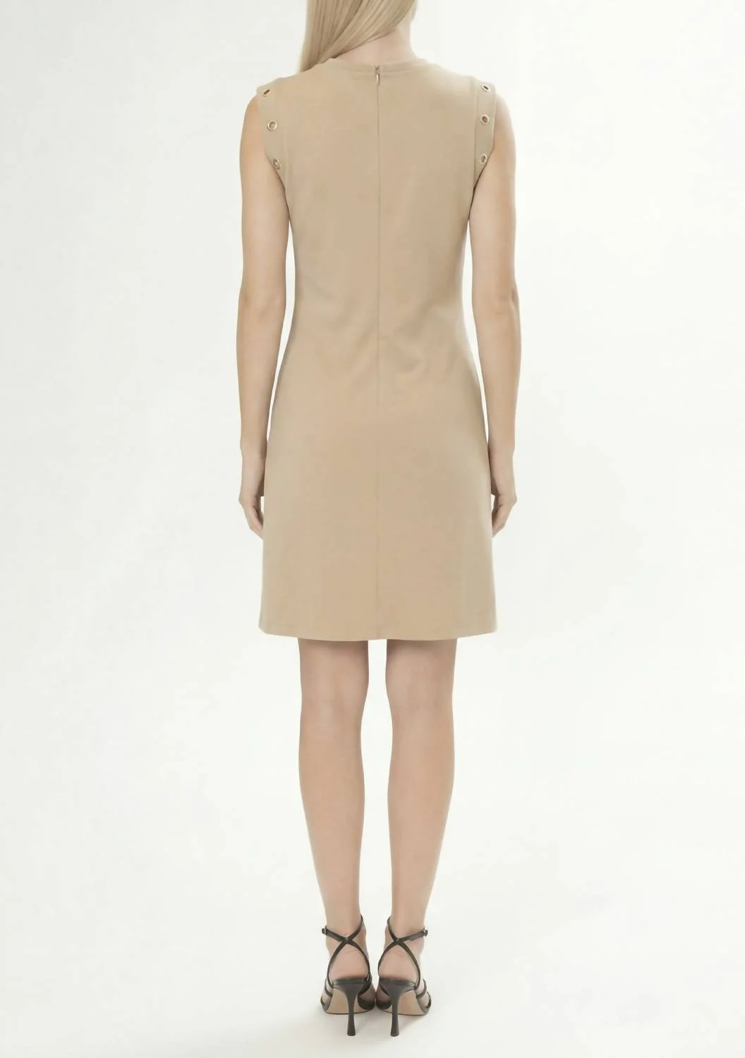 Women's Grommet Dress In Tan - Image 2