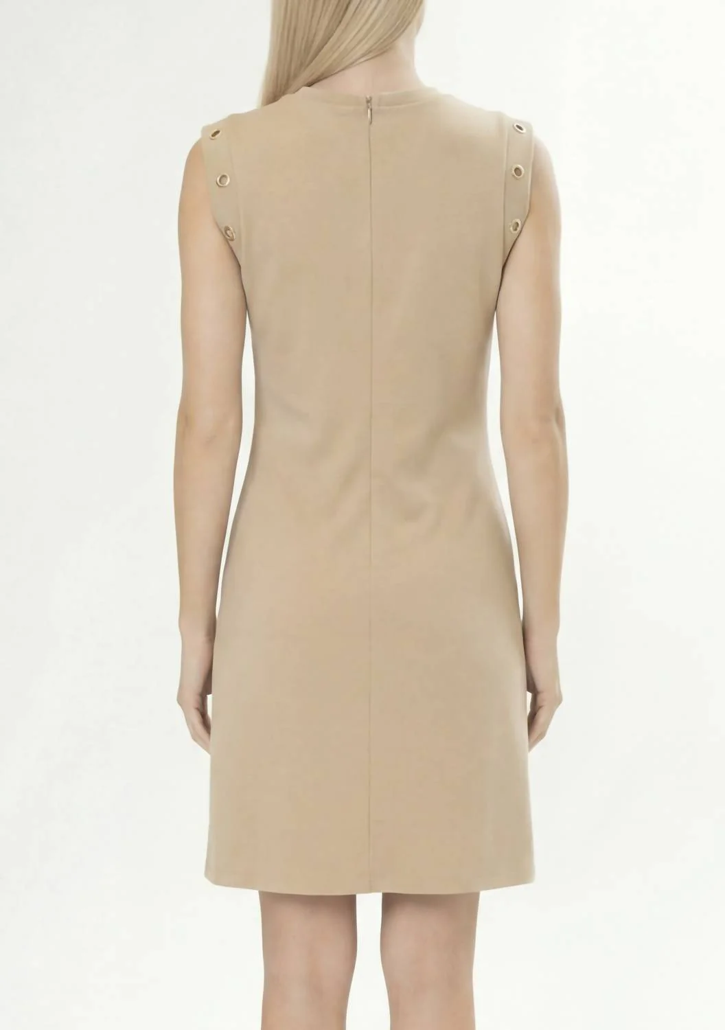 Women's Grommet Dress In Tan - Image 4