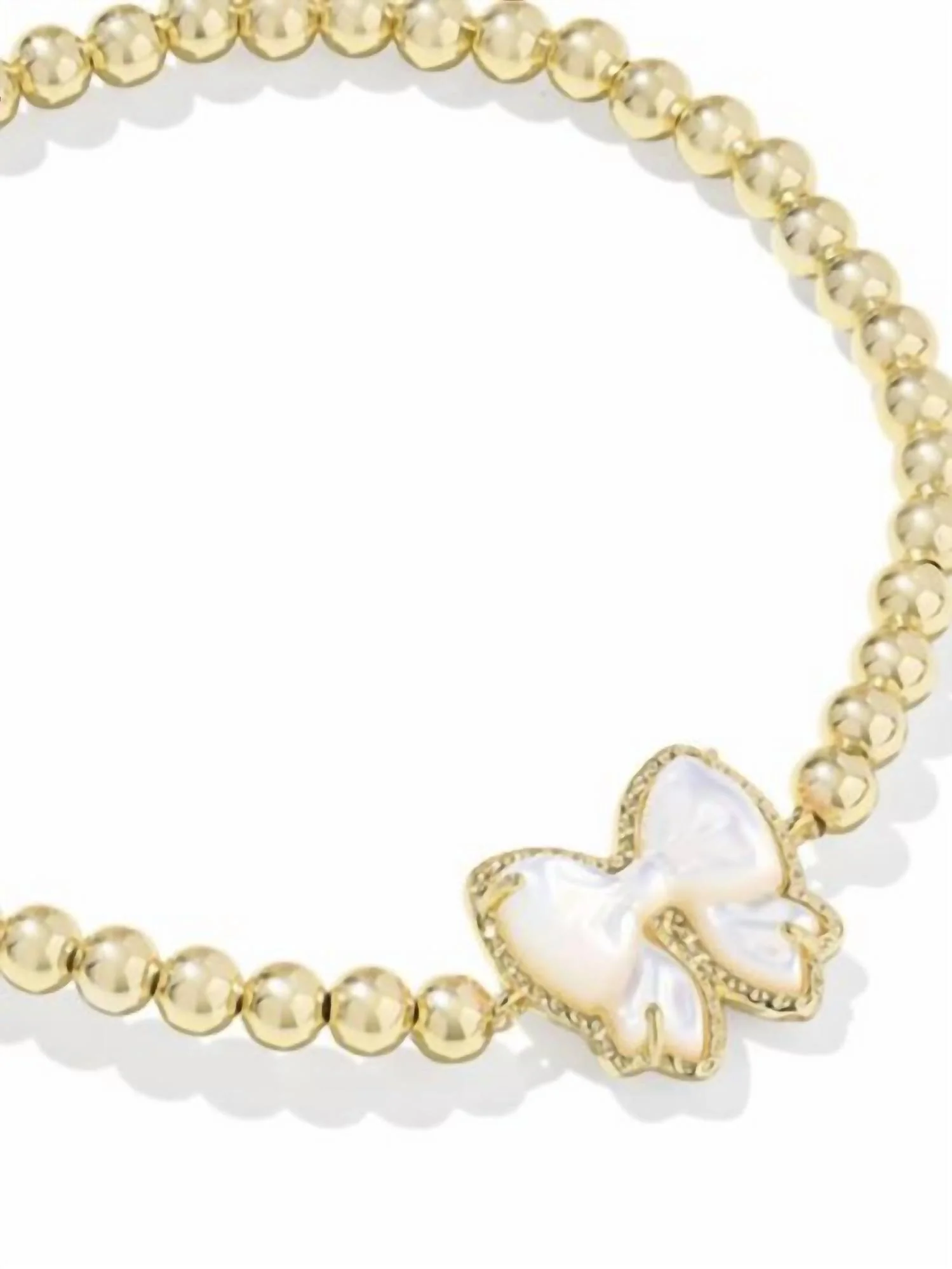 Women's Haley Bow Stretch Bracelet In Rhod Ivory Mop - Image 2