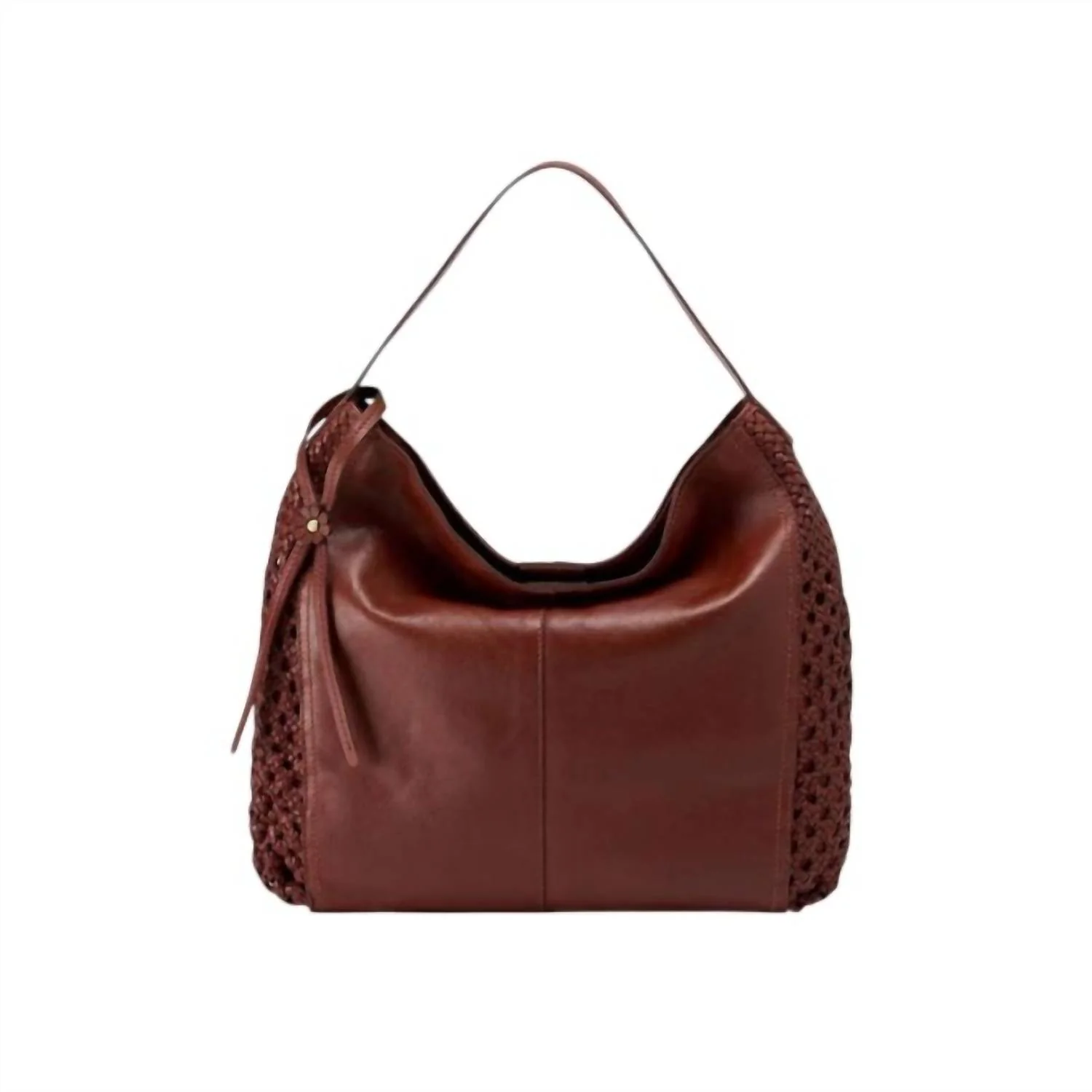 Women's Hazel Hobo Shoulder Bag In Chestnut Wave Weave