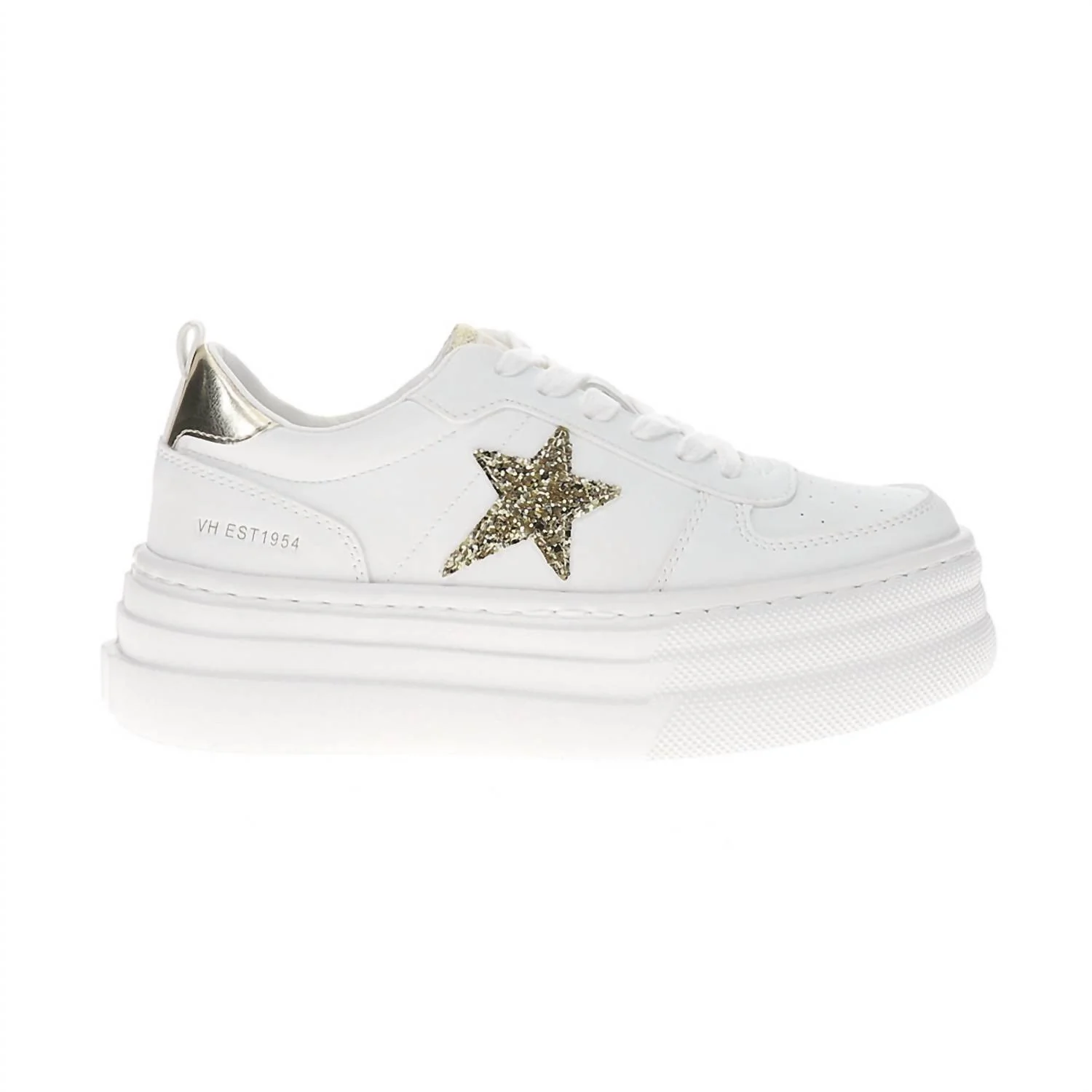 Women's Hunter Glitter Platform Sneakers In Gold - Image 2